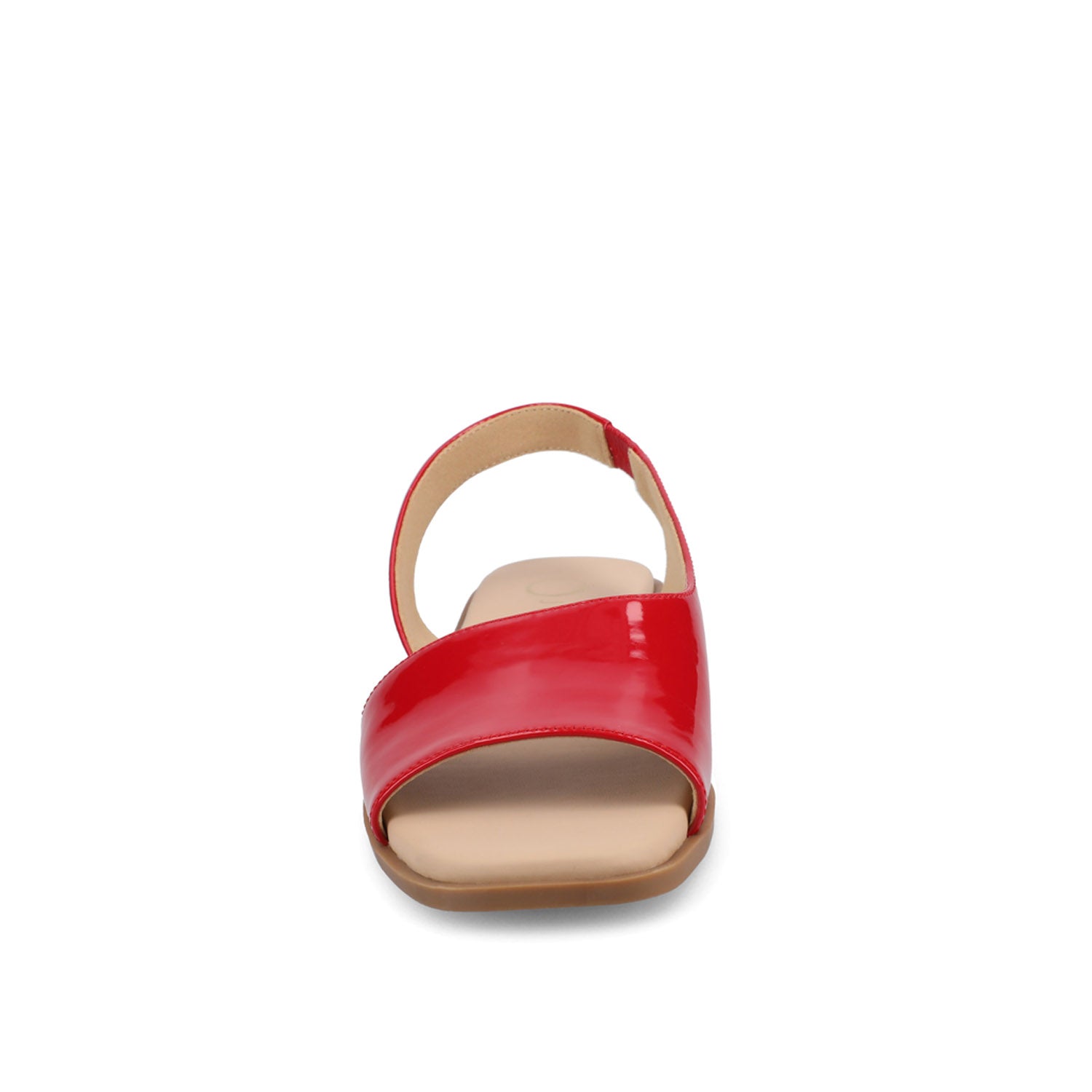 BRINSLEY CUTOUT SANDALS IN PATENT - Red Patent