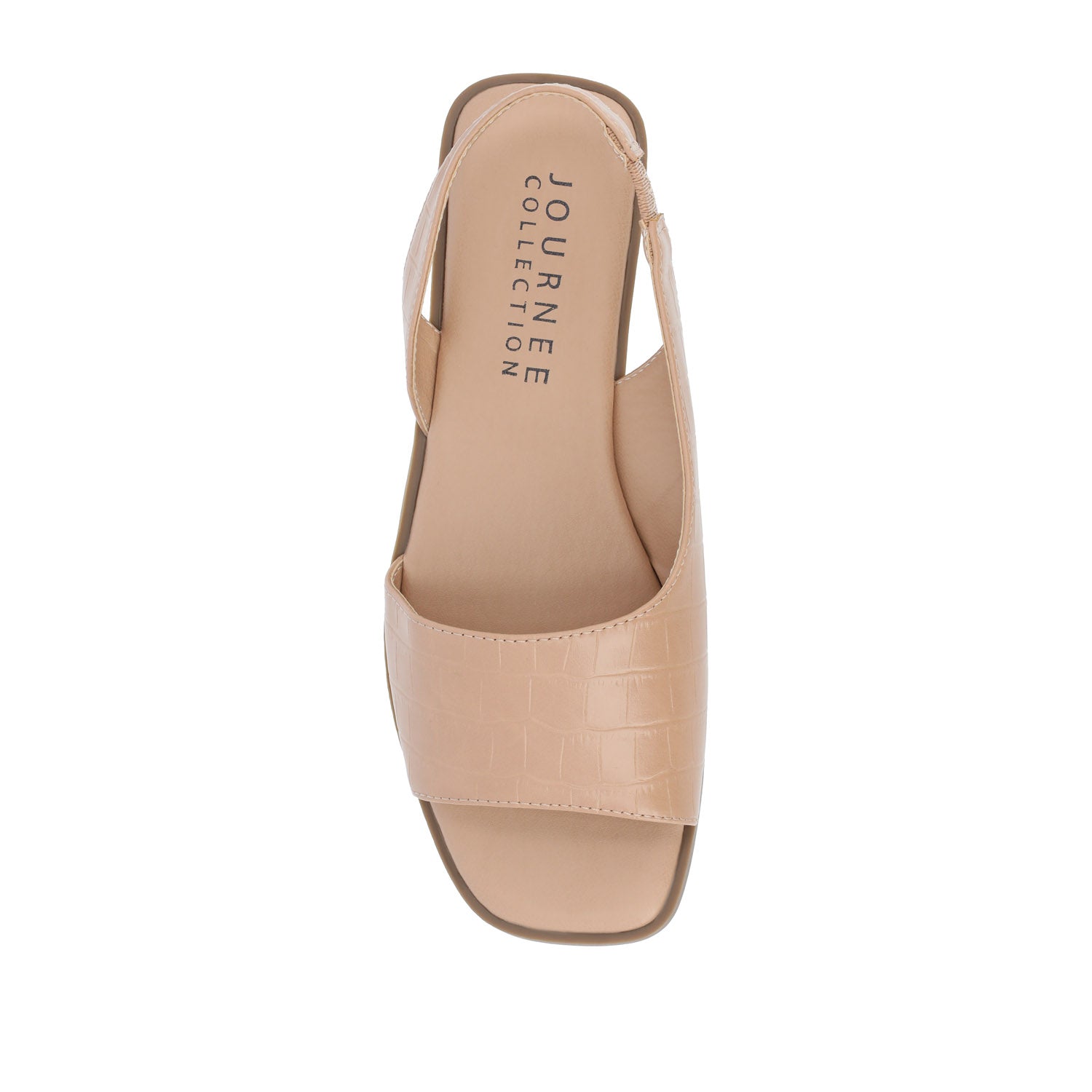 BRINSLEY CUTOUT SANDALS IN CROCO - Tan Croco