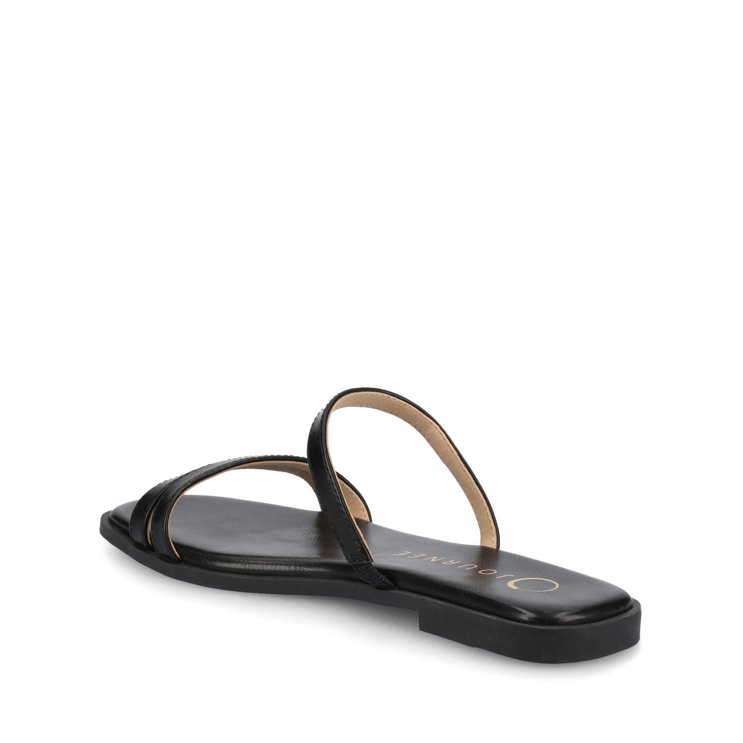 BRISA SLIDE SANDALS IN VEGAN LEATHER - Black PU