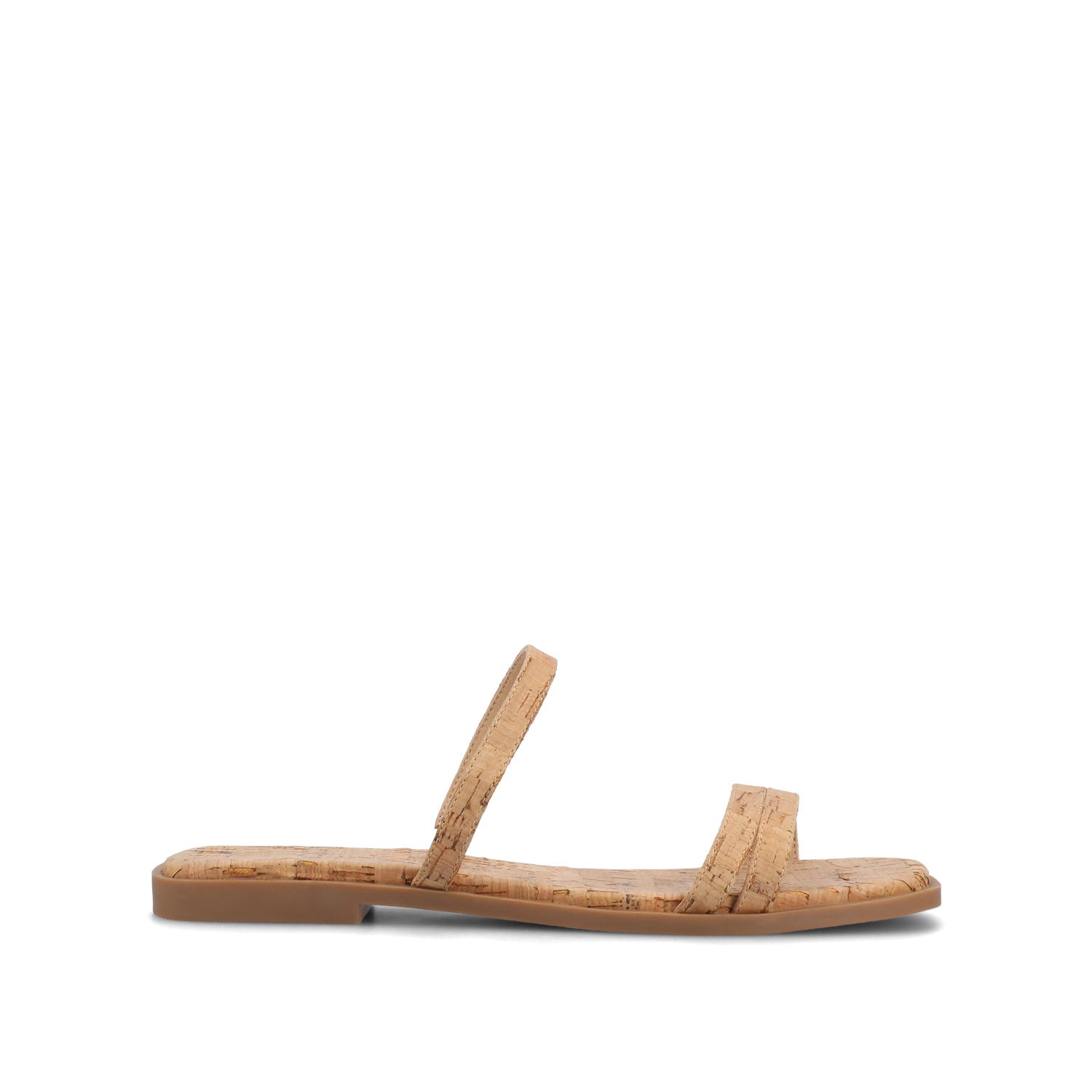 BRISA MULTI STRAP SLIDE SANDALS - Cork