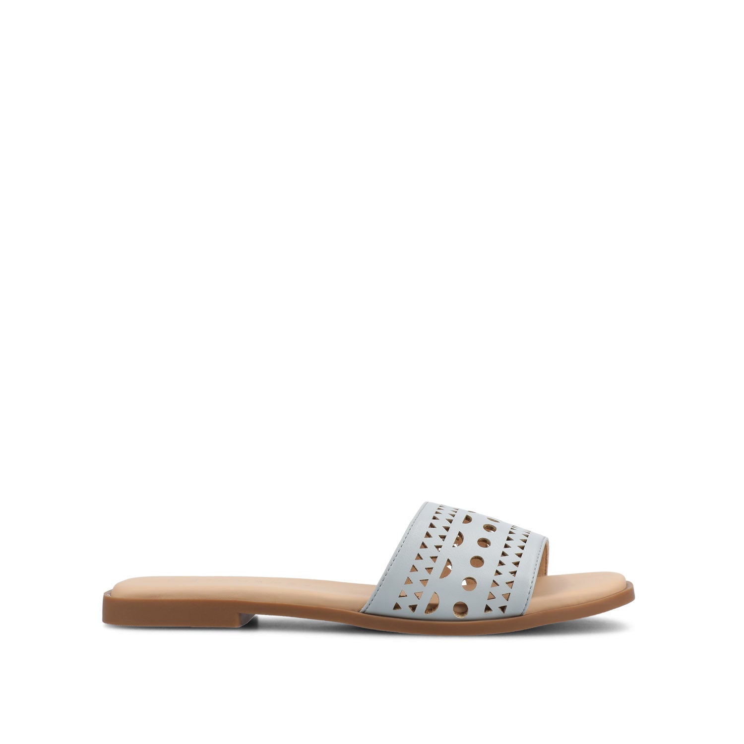 BRODIE SLIDE SANDALS IN VEGAN LEATHER
