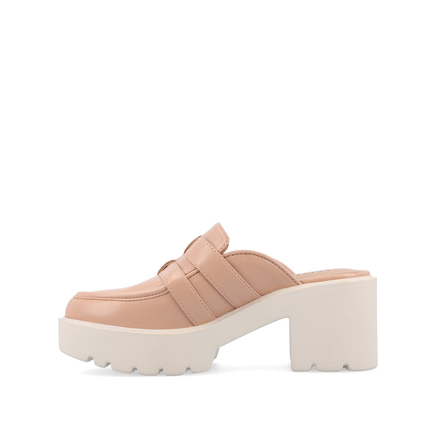 BRYDIE BLOCK HEEL LOAFERS IN VEGAN LEATHER