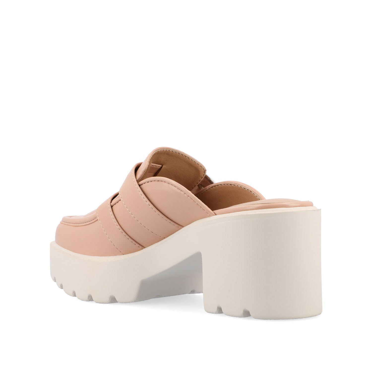 BRYDIE BLOCK HEEL LOAFERS IN VEGAN LEATHER