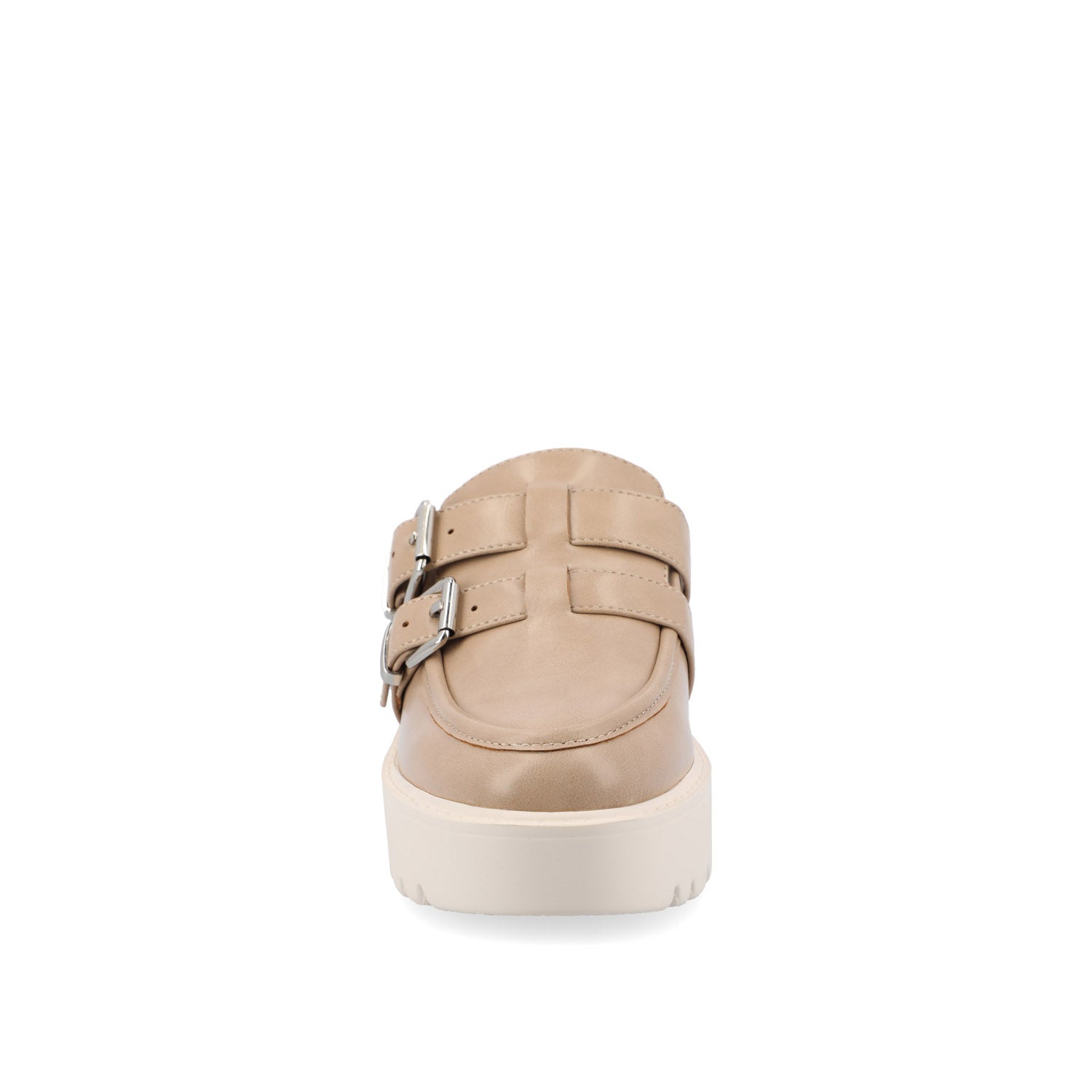 BRYDIE BLOCK HEEL LOAFERS IN VEGAN LEATHER - Tan