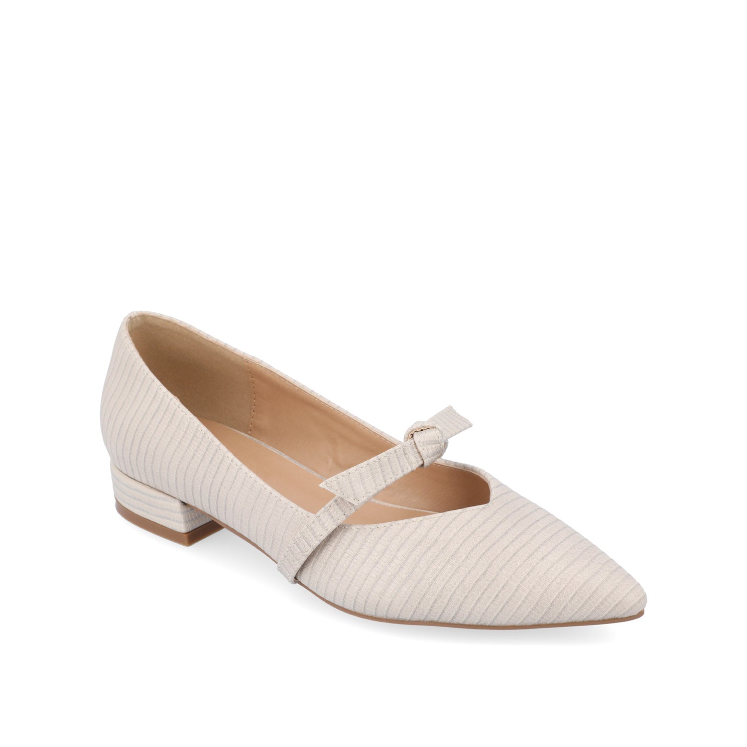 CAIT BALLET FLATS IN WIDE - Taupe Lizard