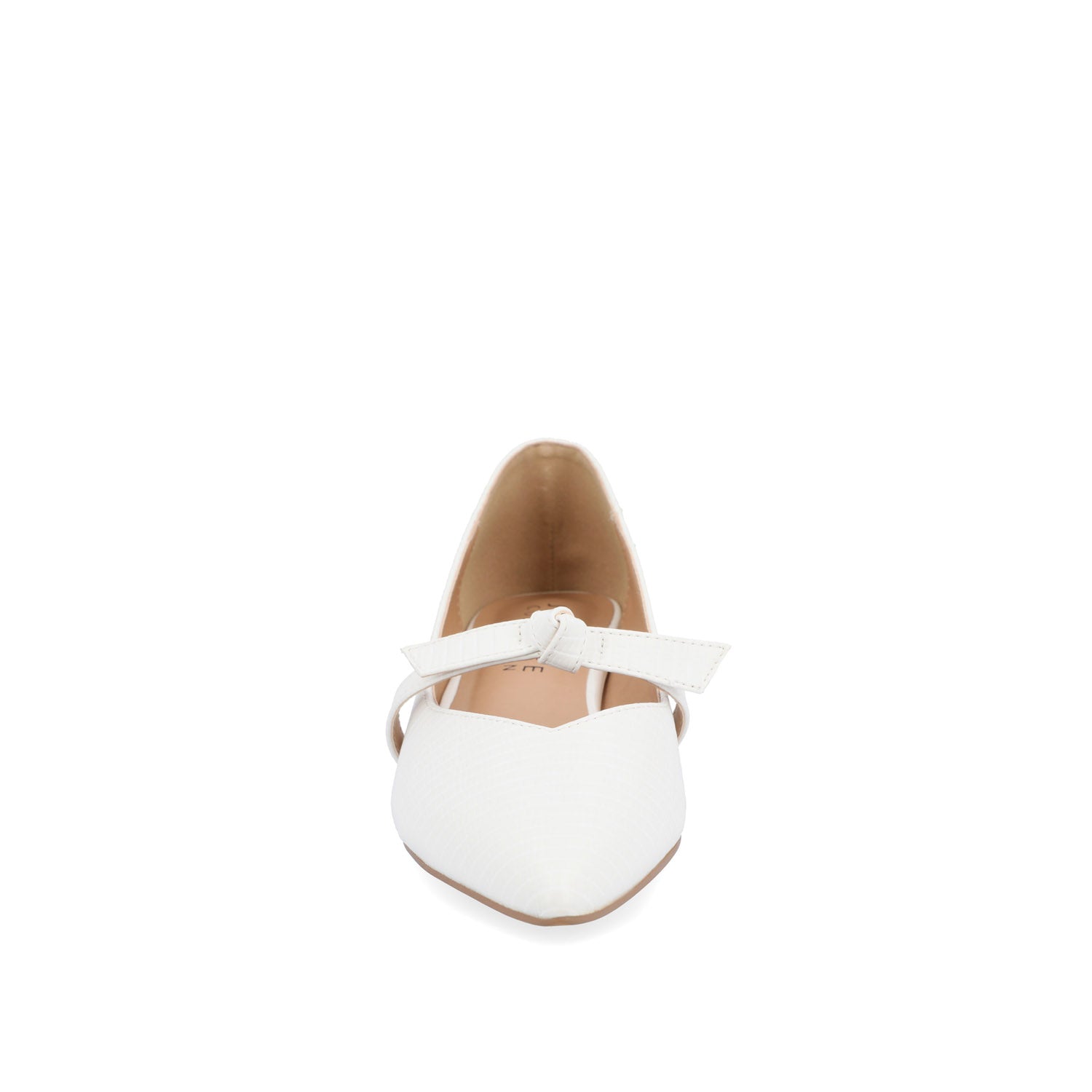 CAIT BALLET FLATS IN FAUX LIZARD - White Lizard