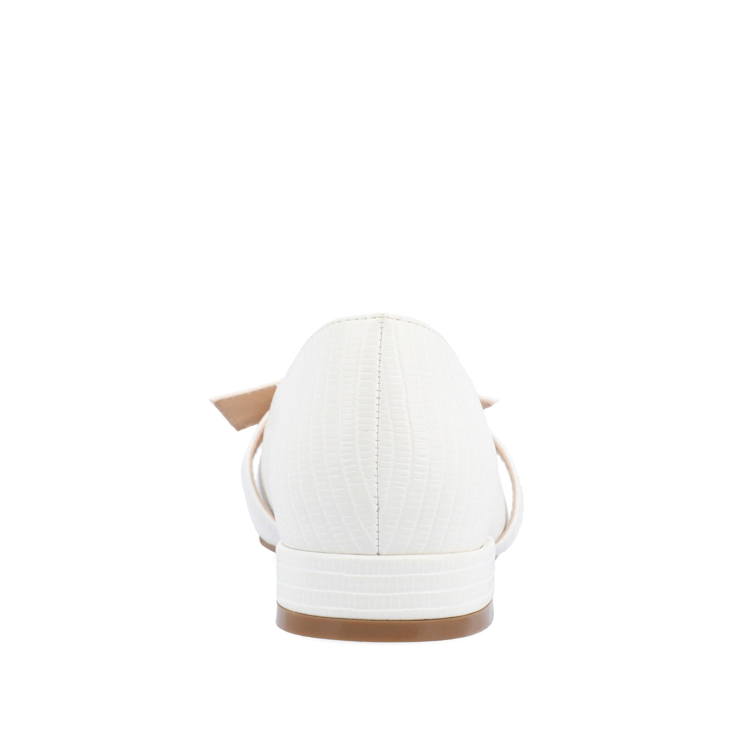 CAIT BALLET FLATS IN FAUX LIZARD - White Lizard