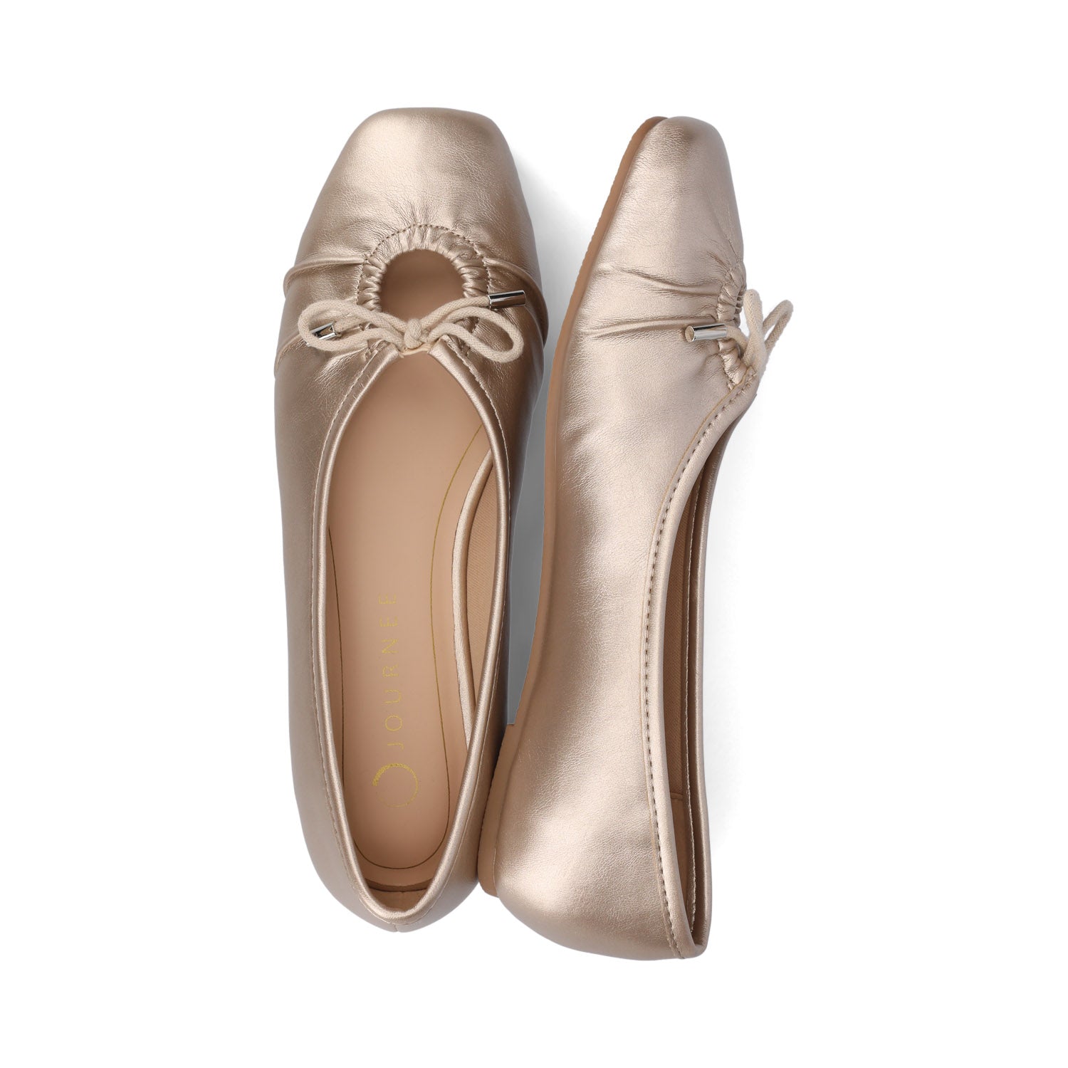 CALLEE BALLET FLATS IN VEGAN LEATHER - Champagne