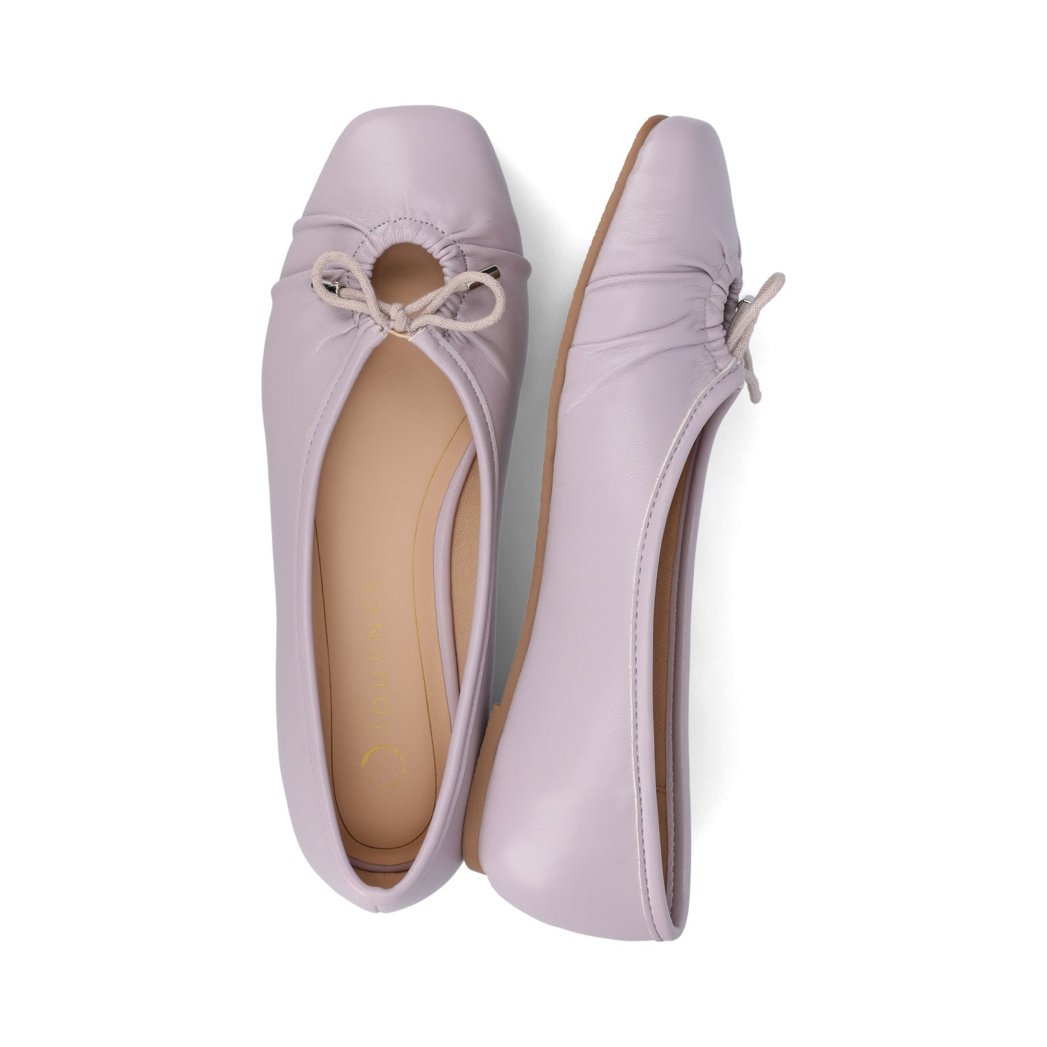 CALLEE VEGAN LEATHER BALLET FLATS IN WIDE - Lilac