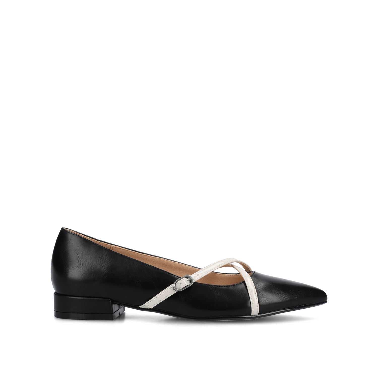 CAMBY DRESS FLAT IN VEGAN LEATHER - Black PU