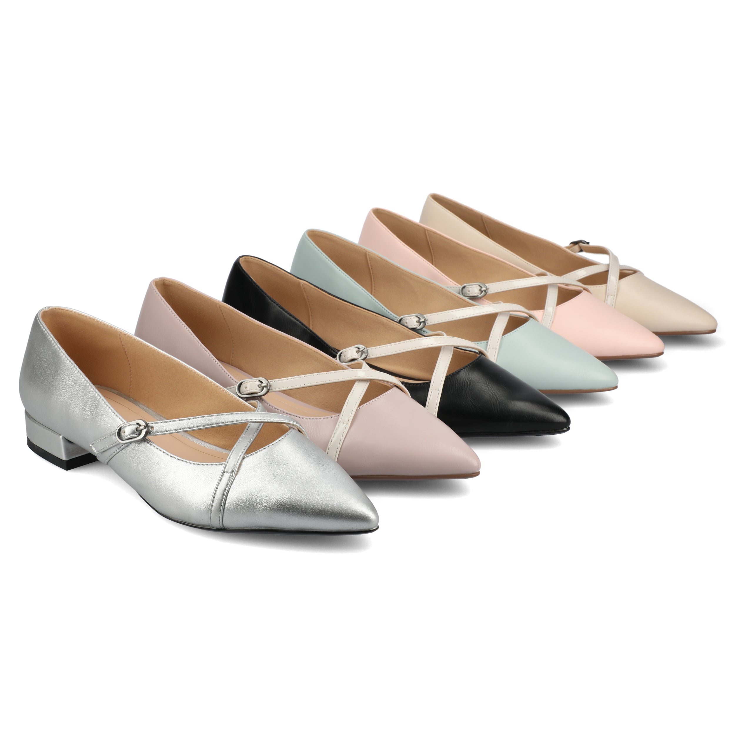 CAMBY DRESS FLAT IN VEGAN LEATHER