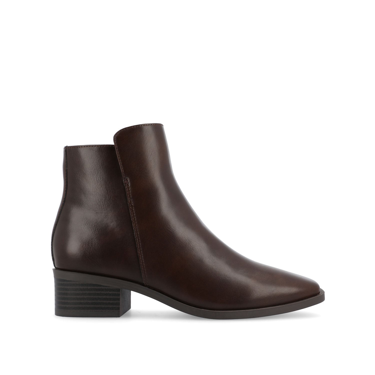 CAPPRI SQUARE TOE BOOTIES IN WIDE - Brown PU