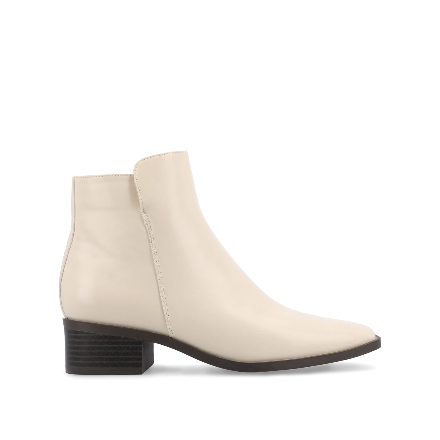 CAPPRI SQUARE TOE BOOTIES IN WIDE - Off White PU