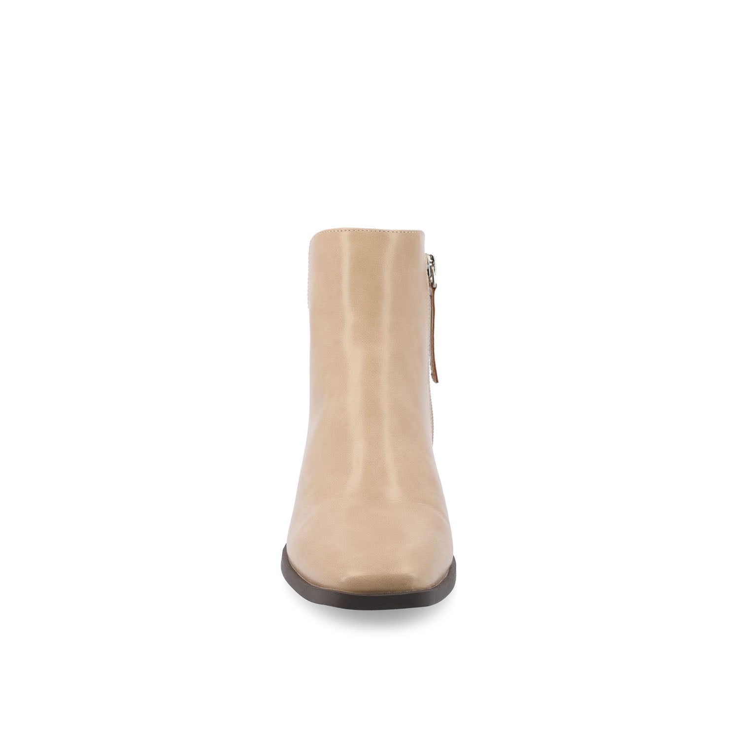 CAPPRI SQUARE TOE BOOTIES IN WIDE - Tan PU