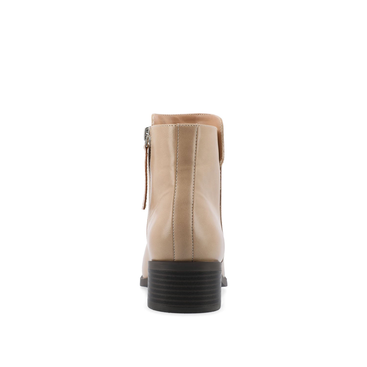 CAPPRI SQUARE-TOE BOOTIES IN VEGAN LEATHER - Tan PU
