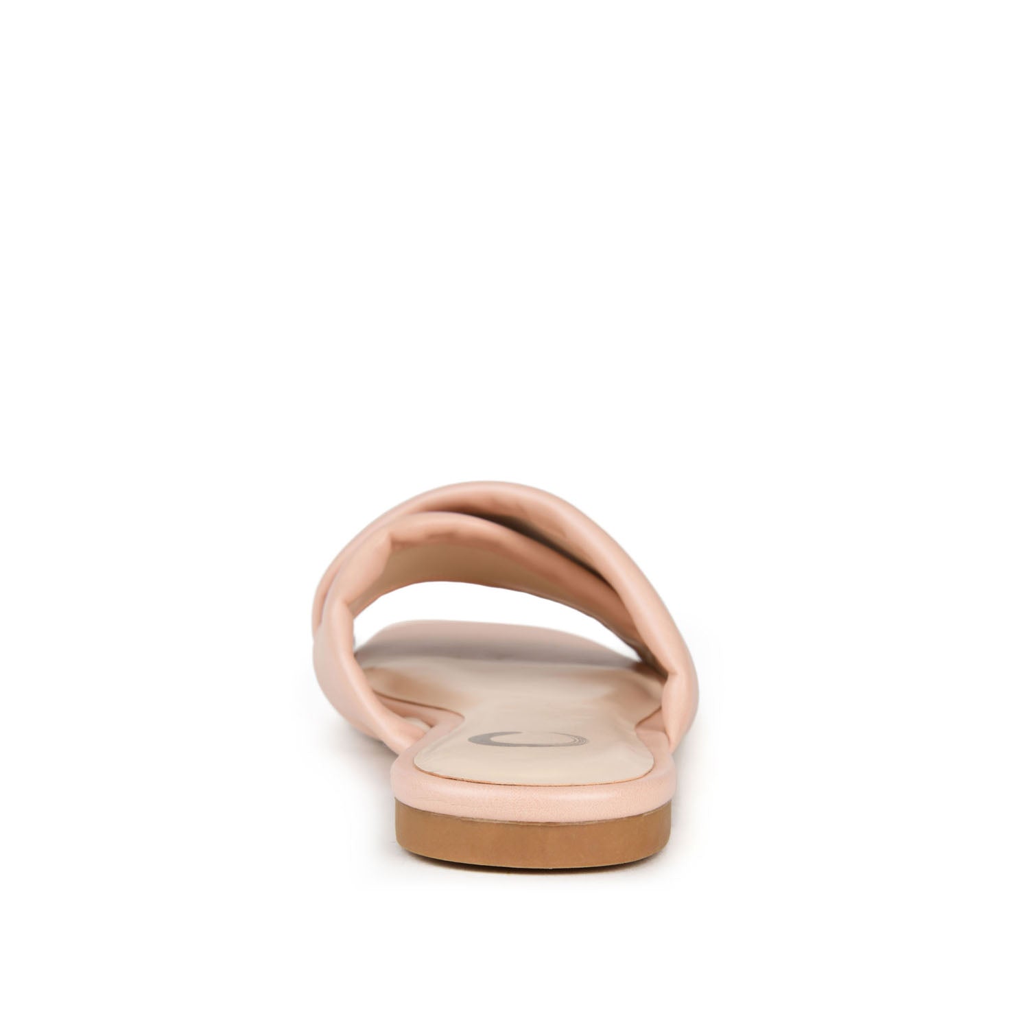 CARLOTTA SLIDE SANDALS IN VEGAN LEATHER - Blush