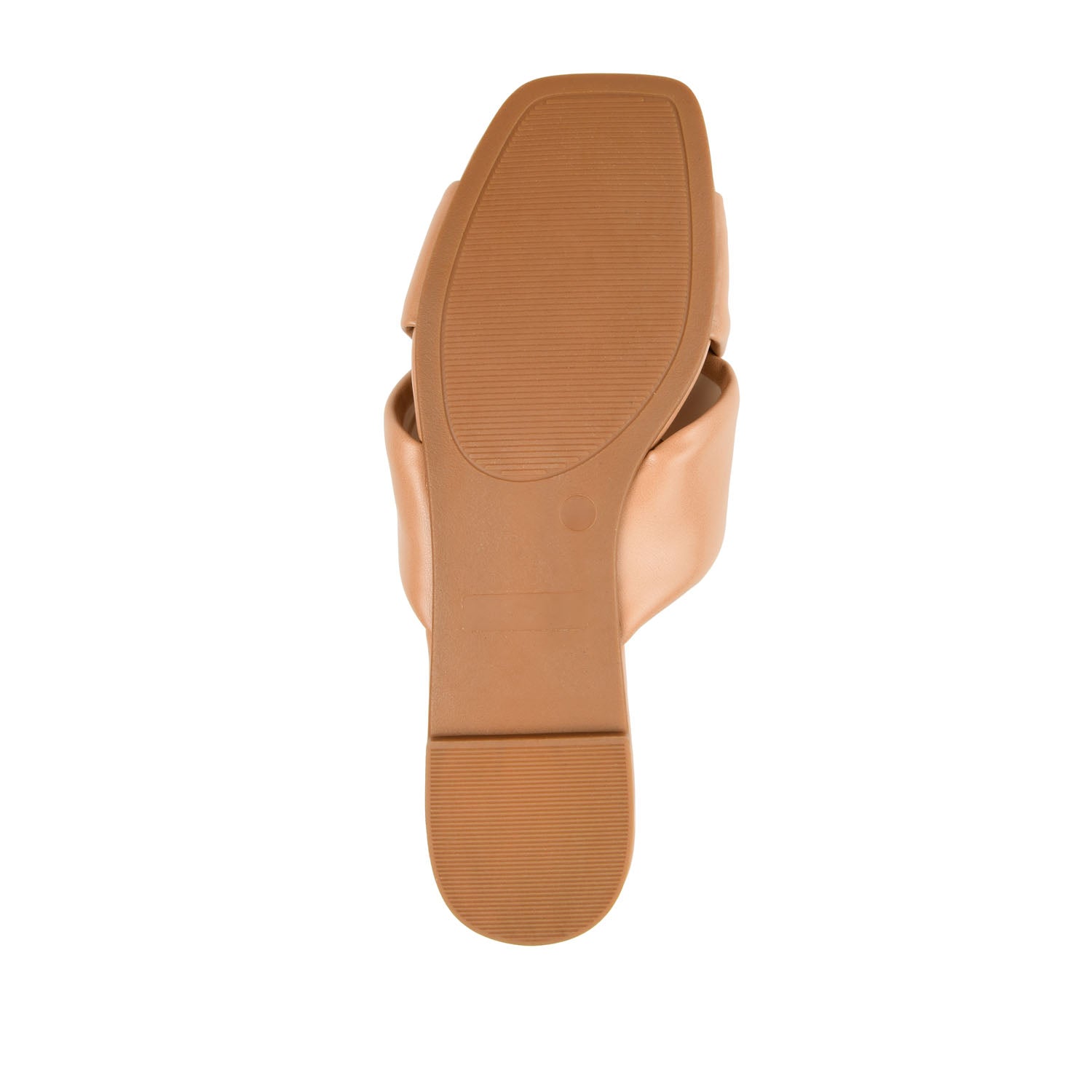 CARLOTTA SLIDE SANDALS IN VEGAN LEATHER - Tan
