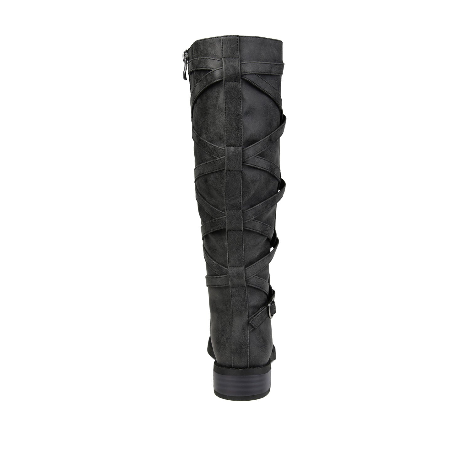 CARLY RIDING BOOTS IN X-WIDE CALF - Black PU