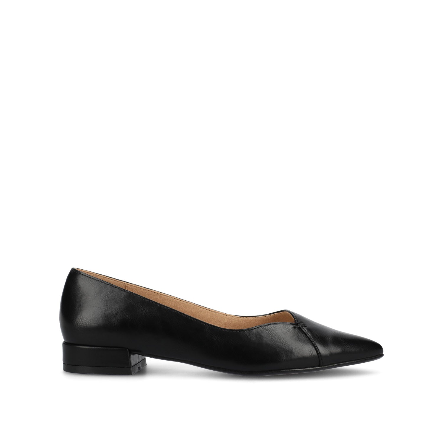 CARMIN SLIP ON DRESS FLATS - Black PU