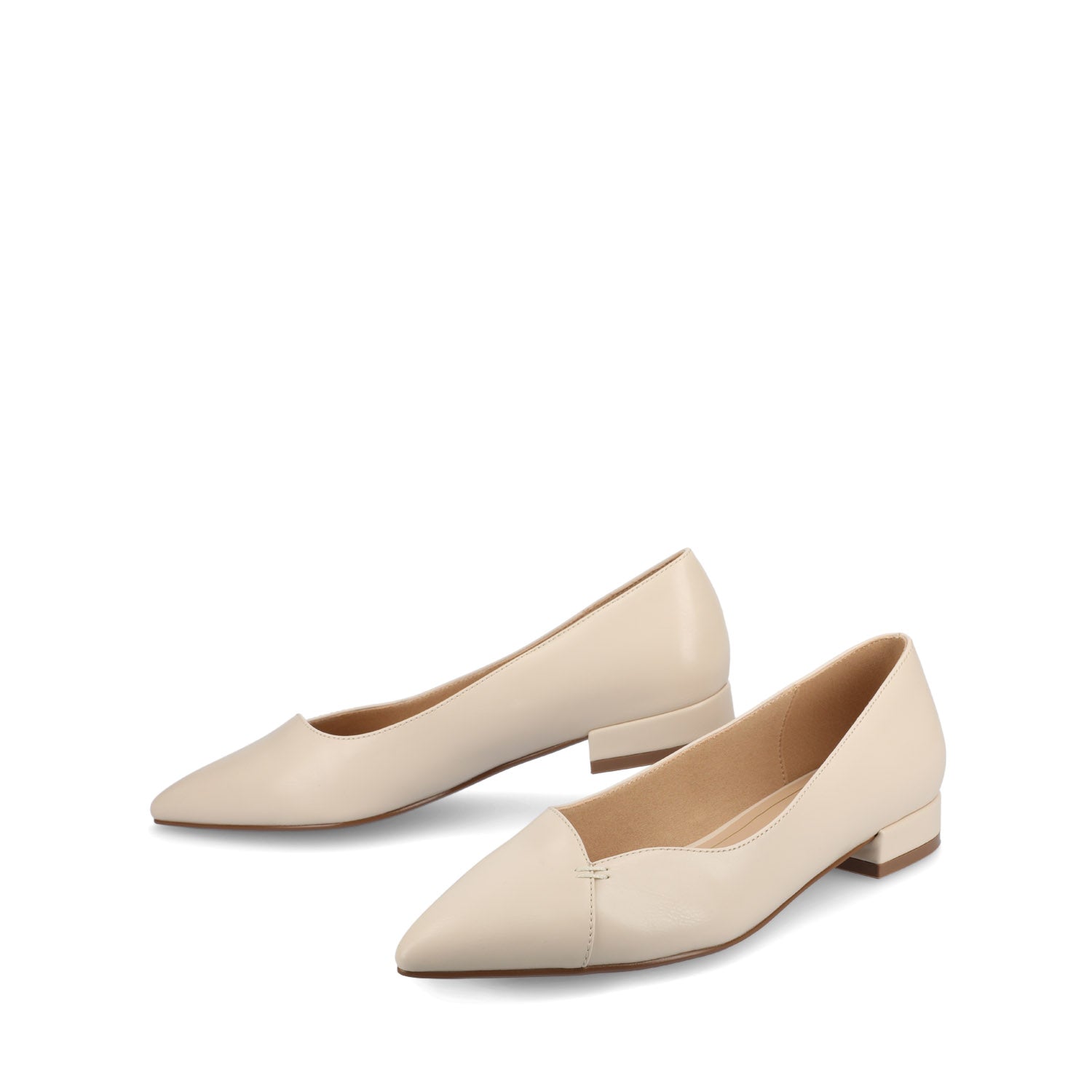 CARMIN SLIP ON DRESS FLATS - Bone PU