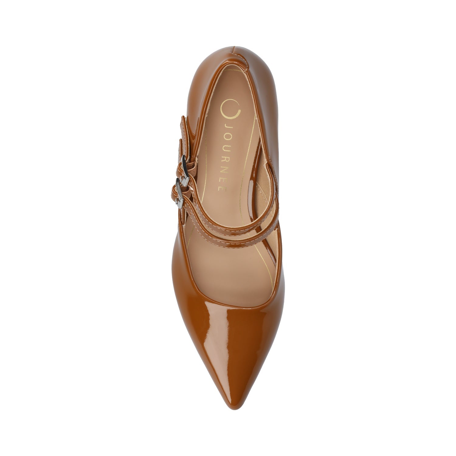 CARNATION MARY JANE PUMPS IN WIDE - Cognac