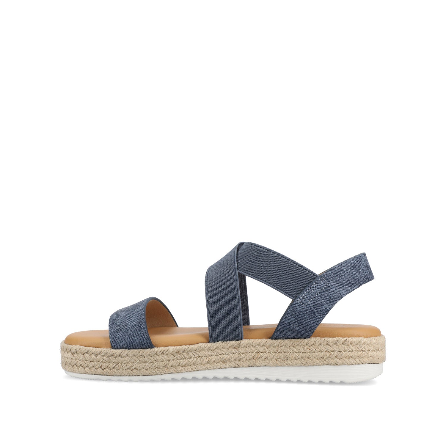 CAROLINE ESPADRILLE PLATFORM SANDALS - Denim
