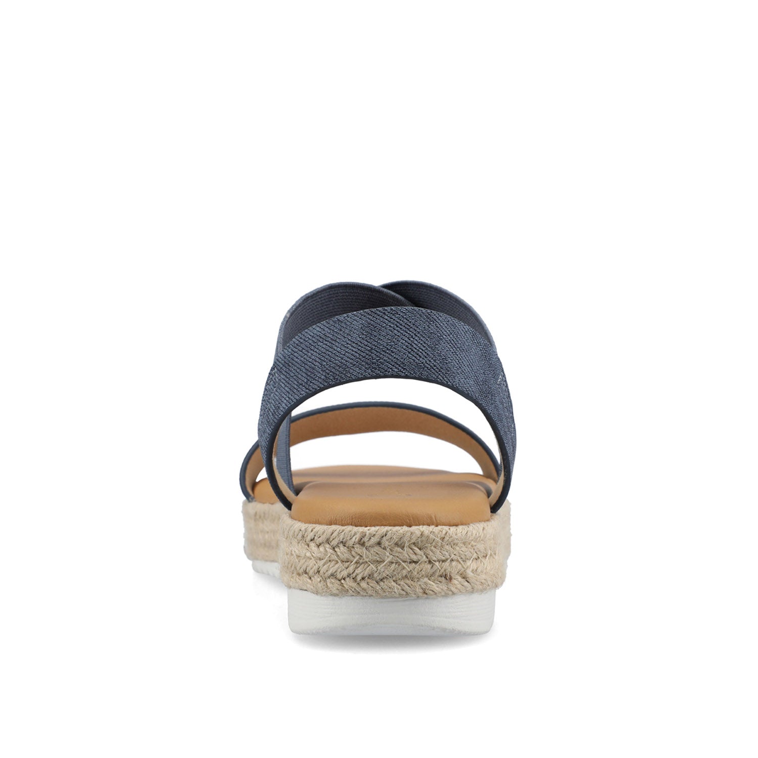 CAROLINE ESPADRILLE PLATFORM SANDALS - Denim