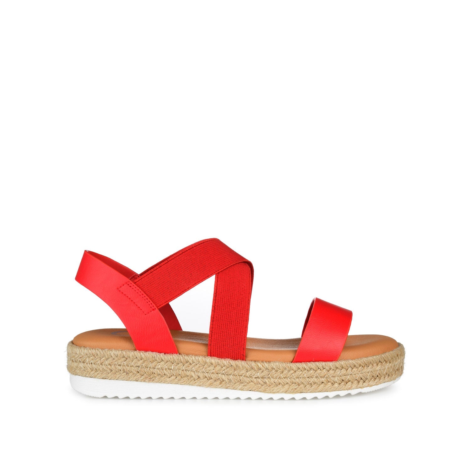 CAROLINE ESPADRILLE PLATFORM SANDALS - Red