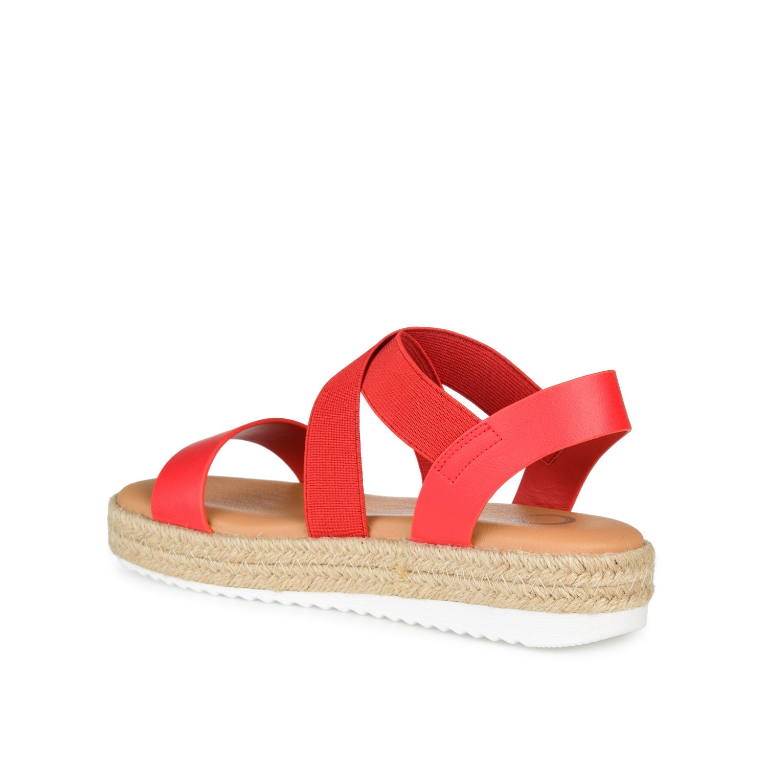 CAROLINE ESPADRILLE PLATFORM SANDALS - Red