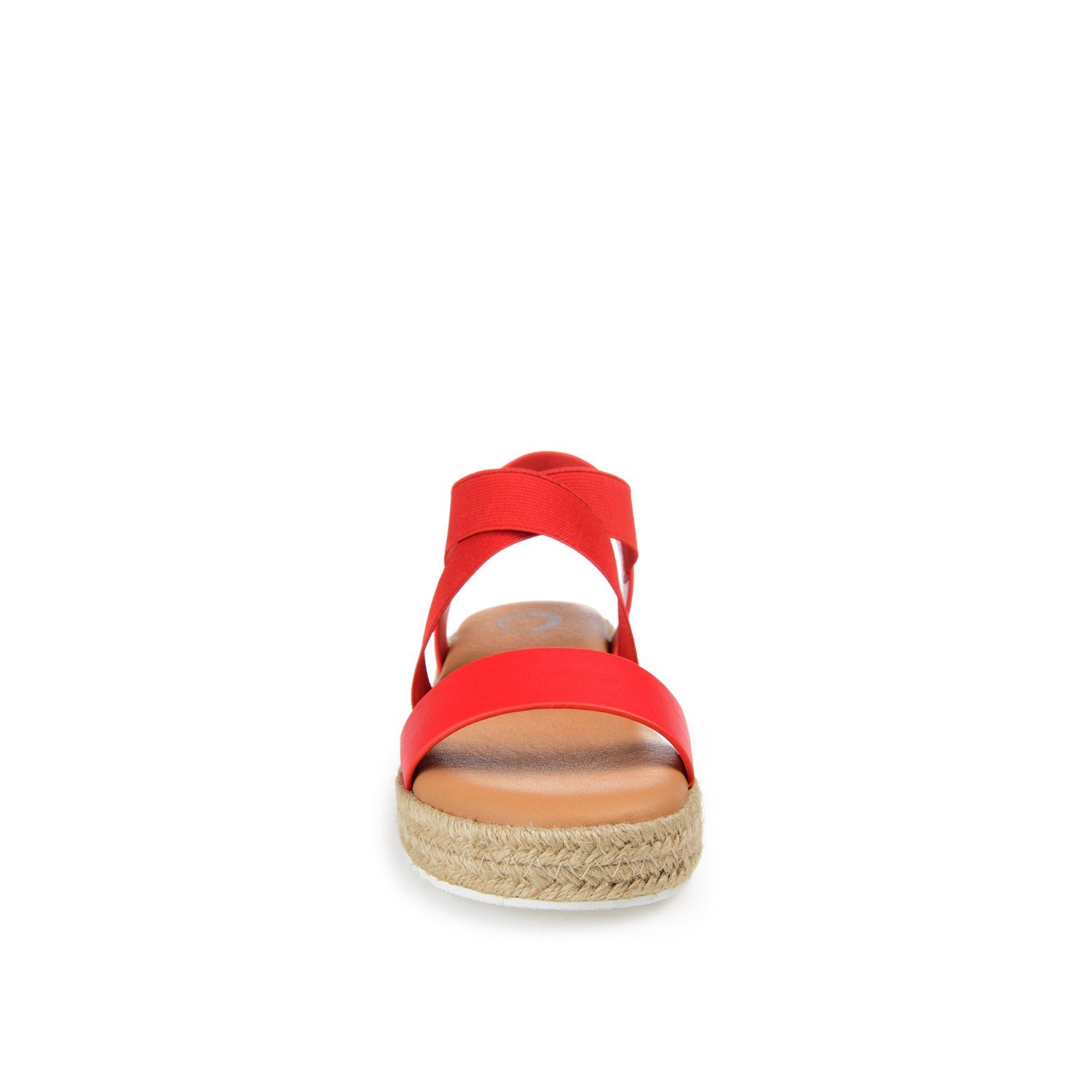 CAROLINE ESPADRILLE PLATFORM SANDALS - Red
