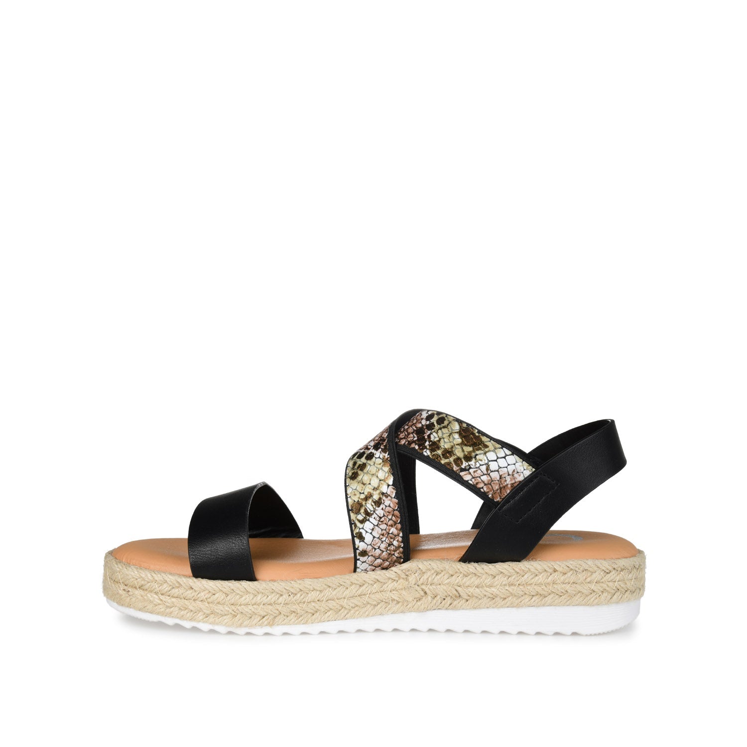 CAROLINE ESPADRILLE PLATFORM SANDALS - Brown Snake