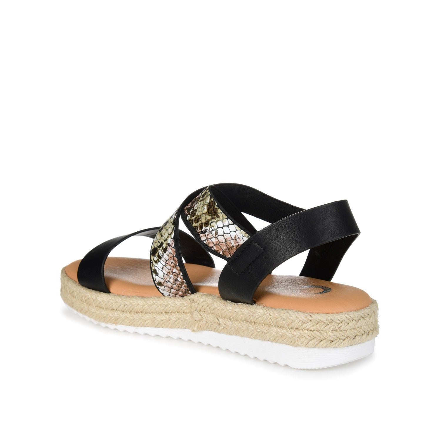 CAROLINE ESPADRILLE PLATFORM SANDALS - Brown Snake