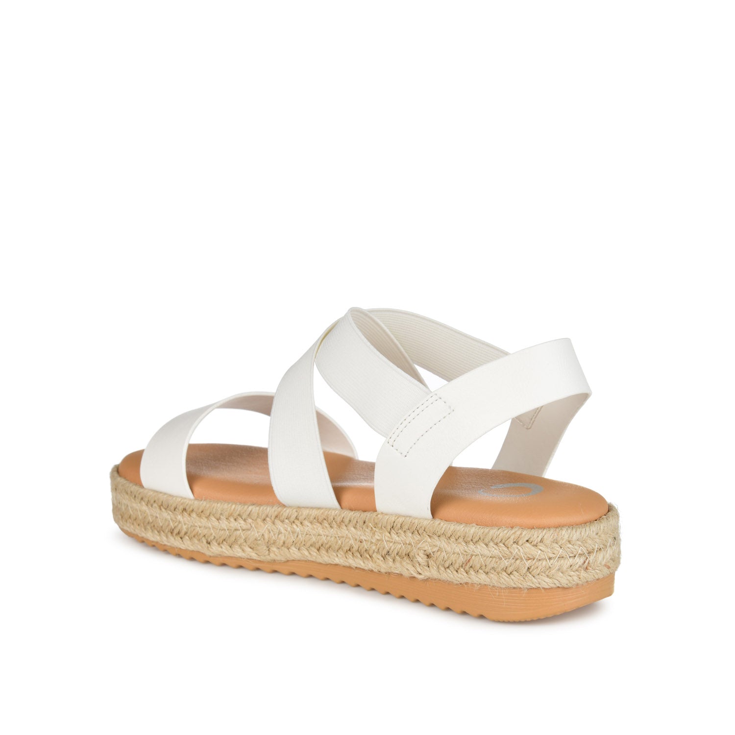 CAROLINE ESPADRILLE PLATFORM SANDALS - White