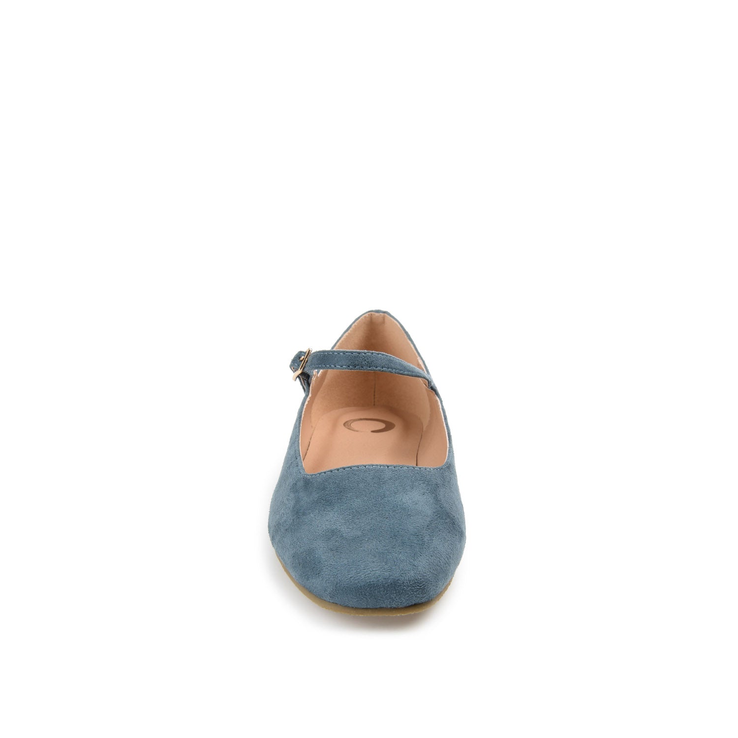 CARRIE FAUX SUEDE BALLET FLATS IN WIDE - Blue Faux Suede