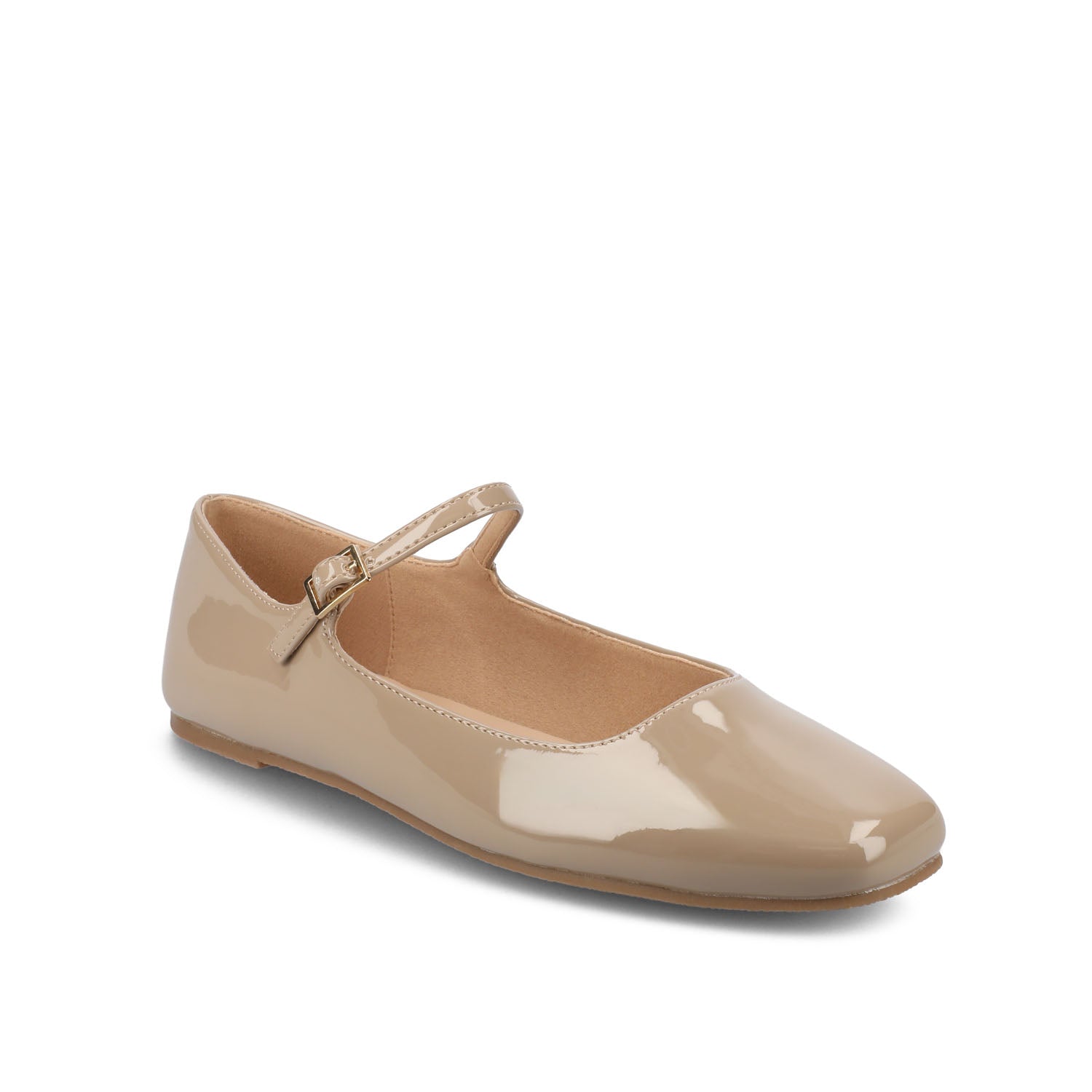 CARRIE BALLET FLATS IN PATENT - Nude Patent