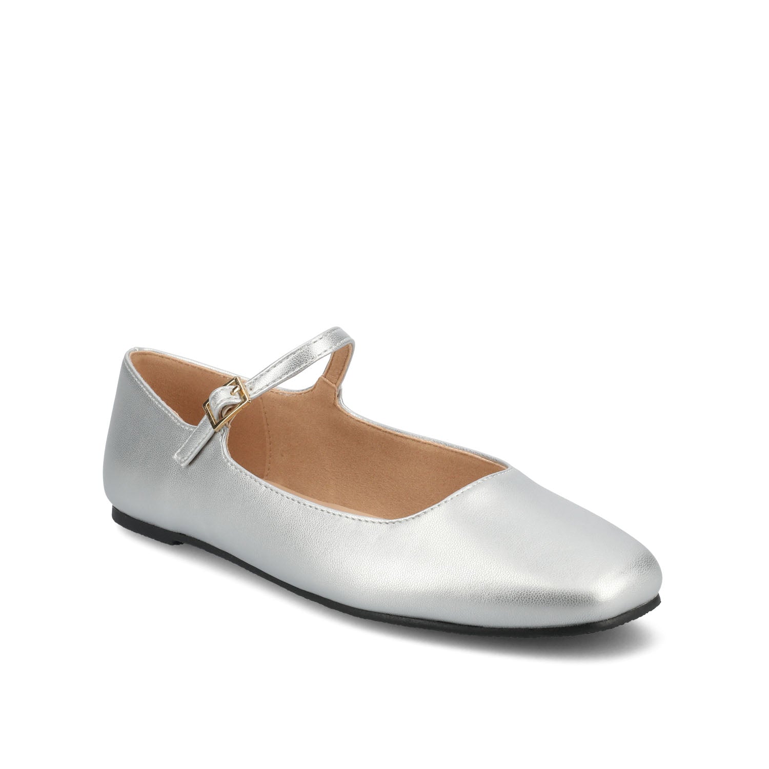 CARRIE BALLET FLATS IN PATENT - Silver PU