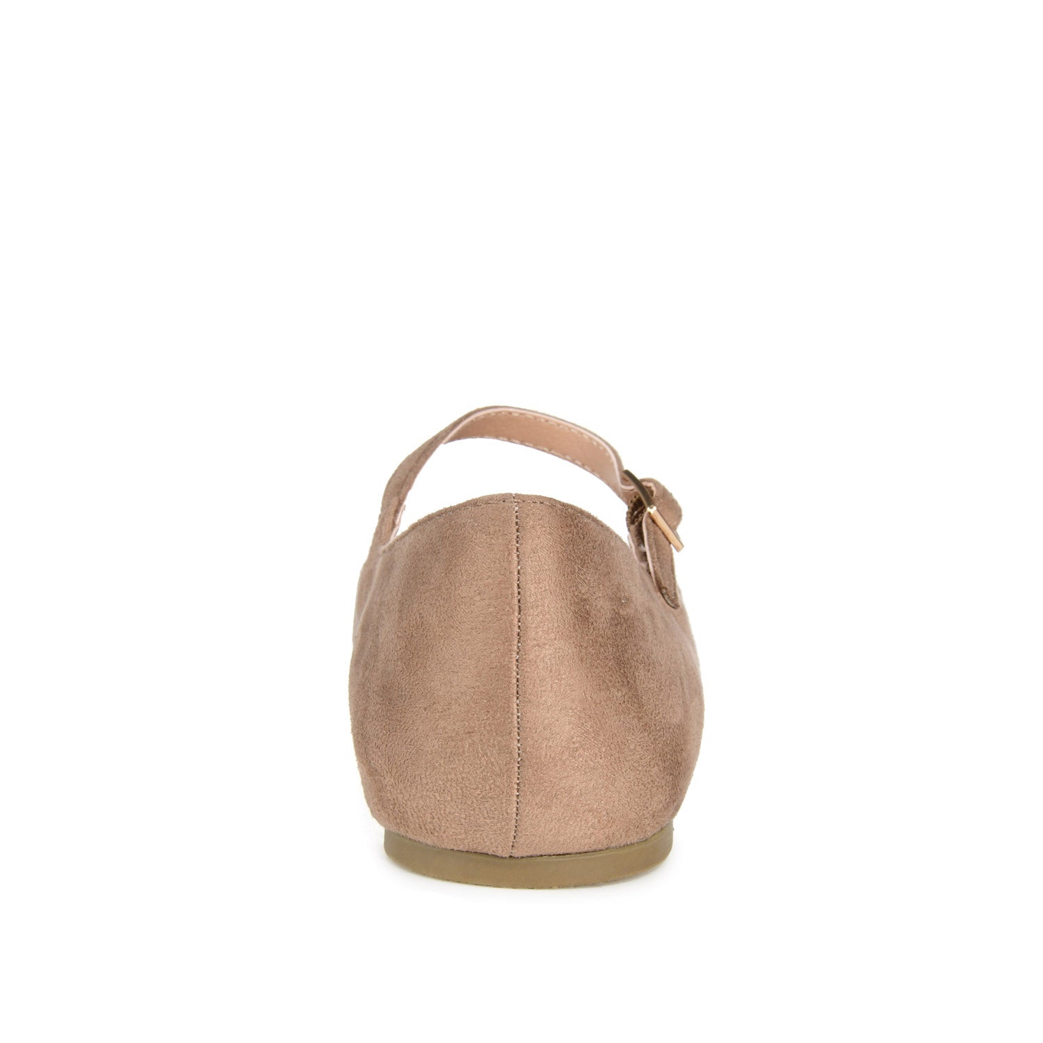 CARRIE FAUX SUEDE BALLET FLATS IN WIDE - Taupe Suede
