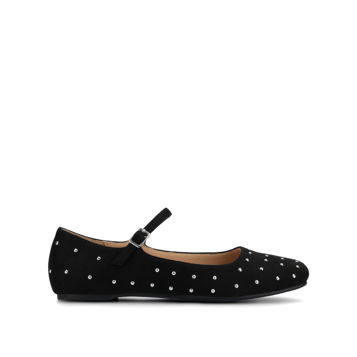 CARRIE DRESS FLATS IN WIDE - Black/Stud