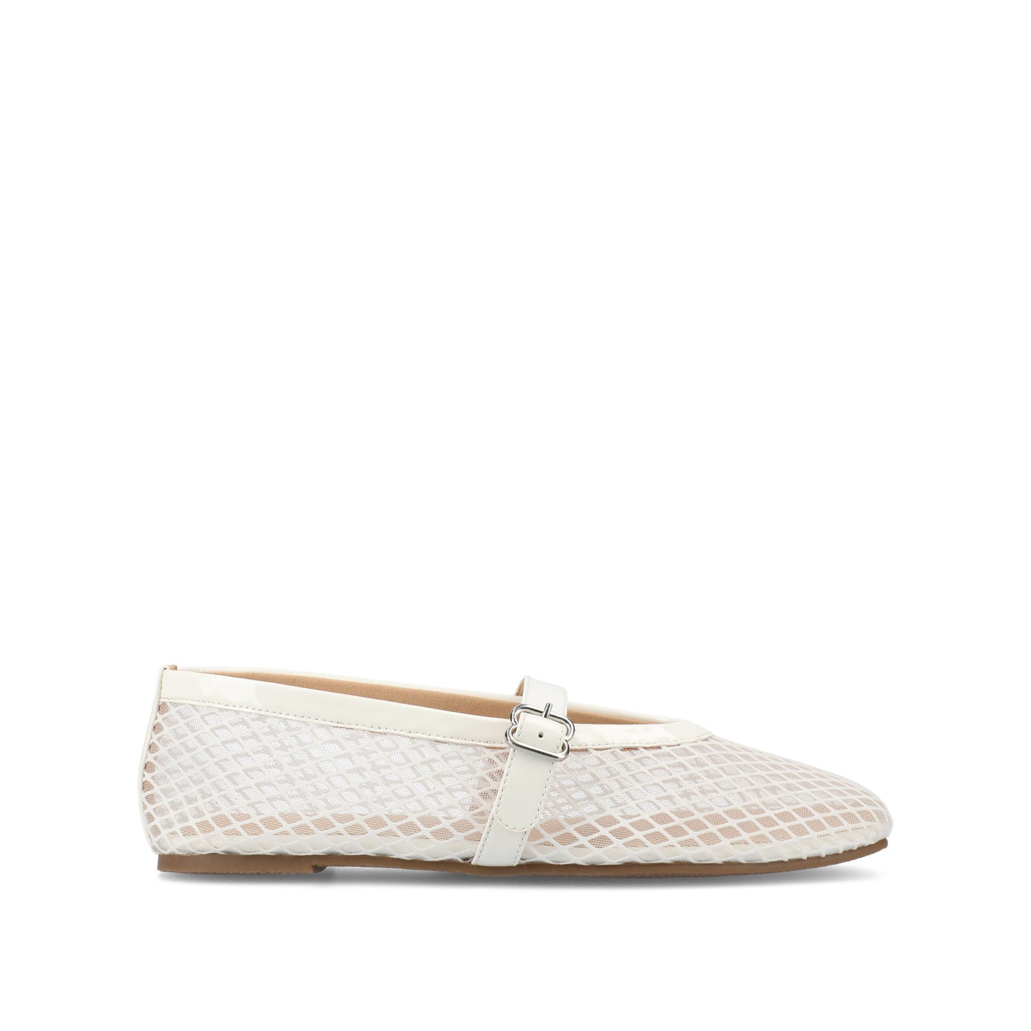 CASHA MARY JANE FLATS IN MESH - White Mesh