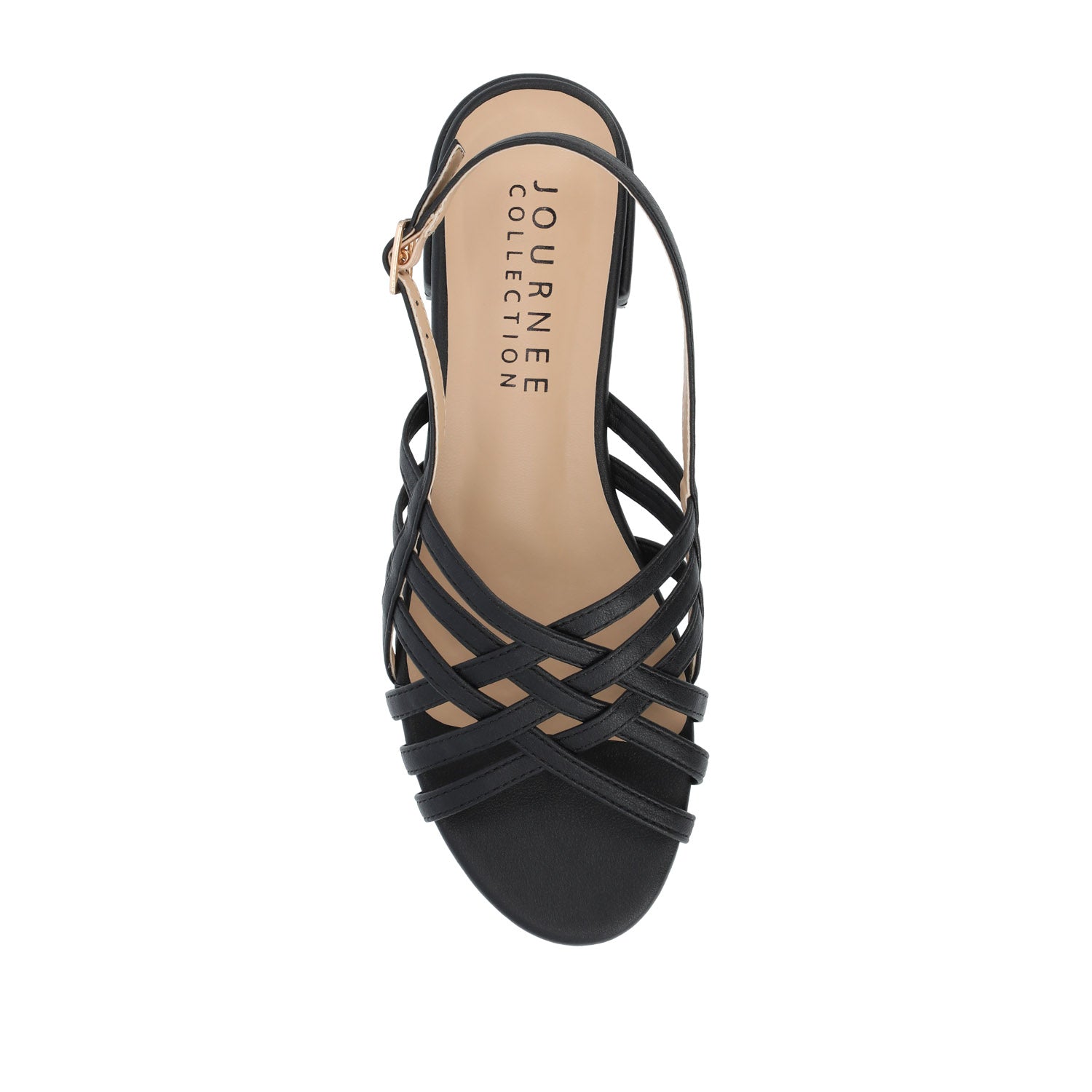CASSANDRA STRAPPY SANDALS - Black PU