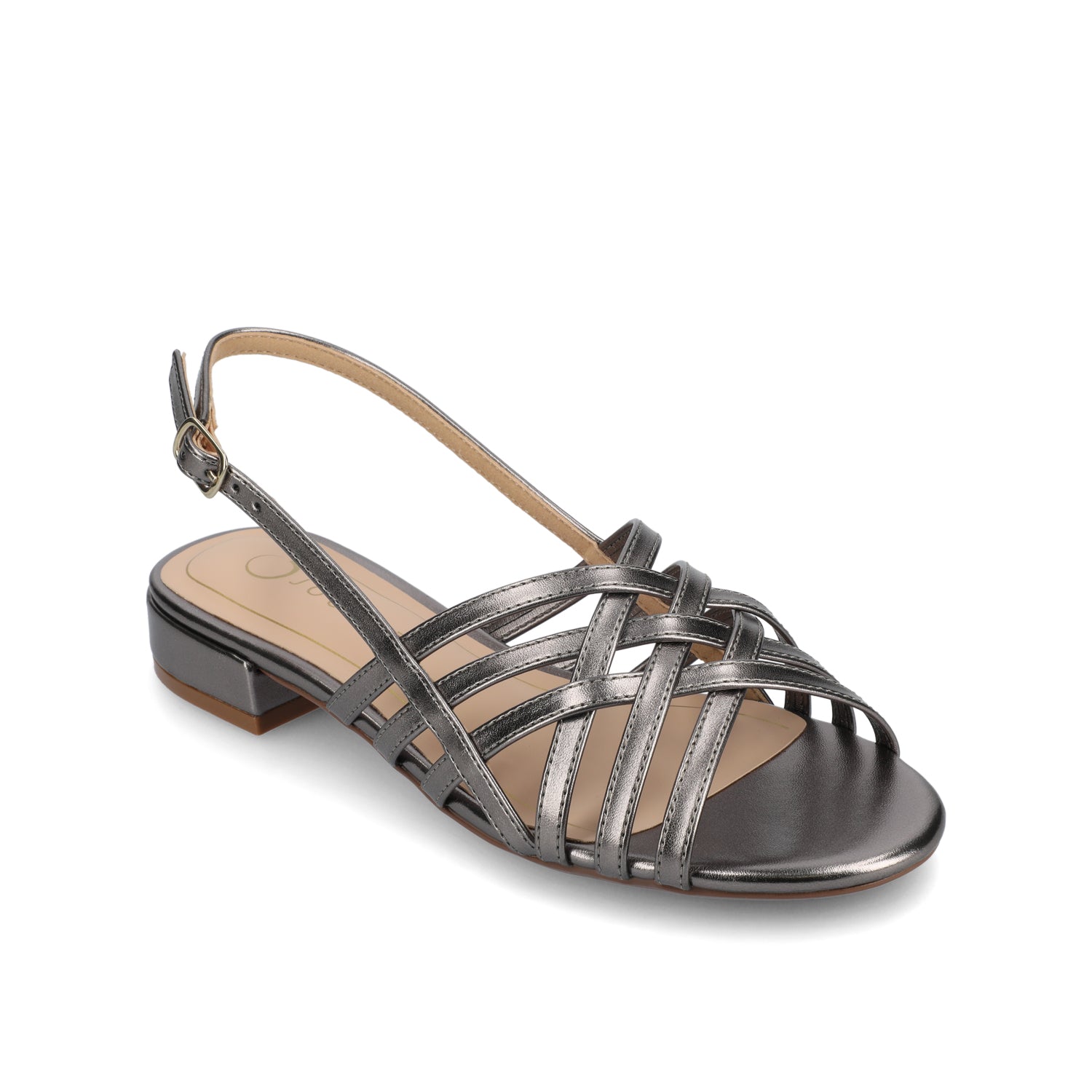 CASSANDRA STRAPPY SANDALS - Pewter PU