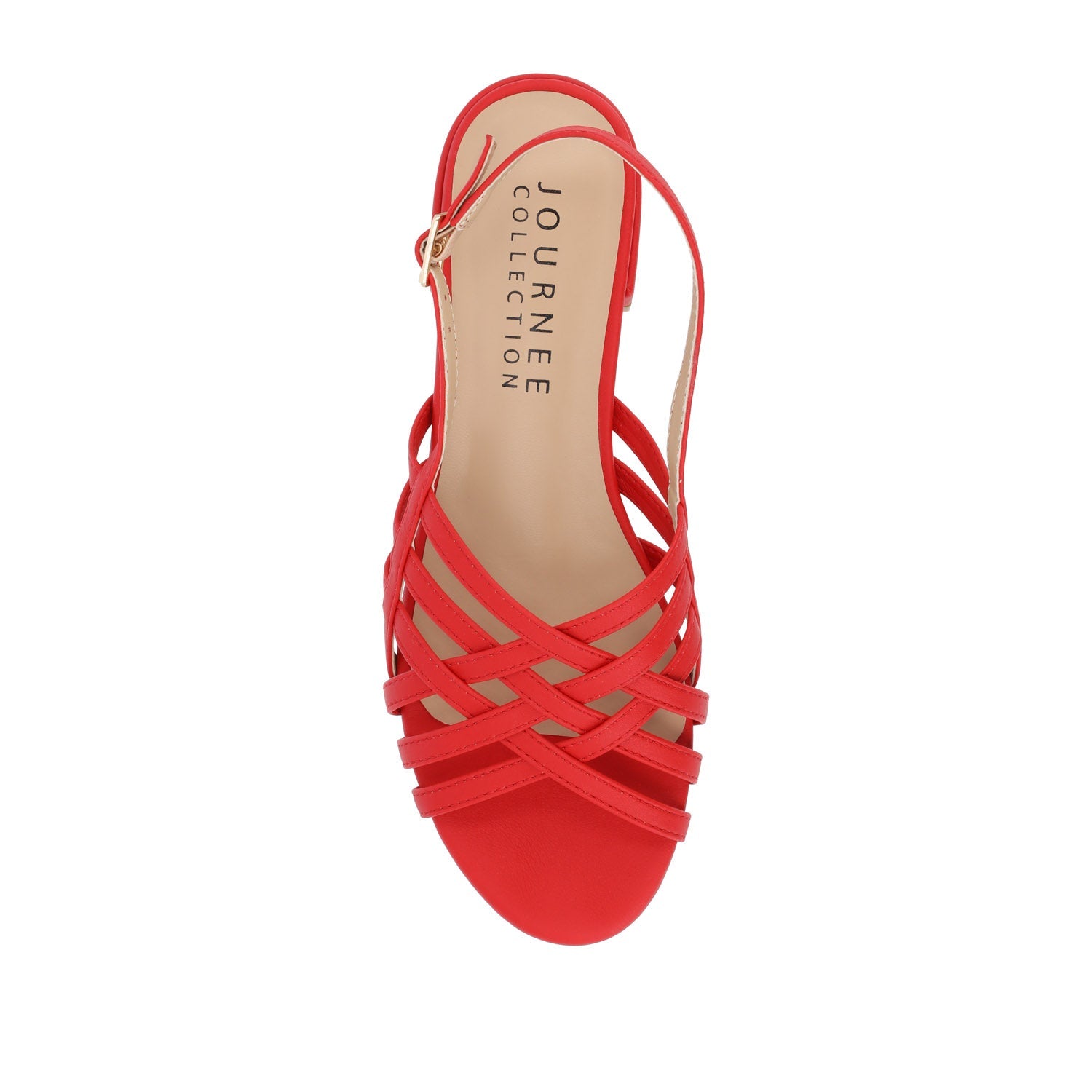 CASSANDRA STRAPPY SANDALS - Red PU