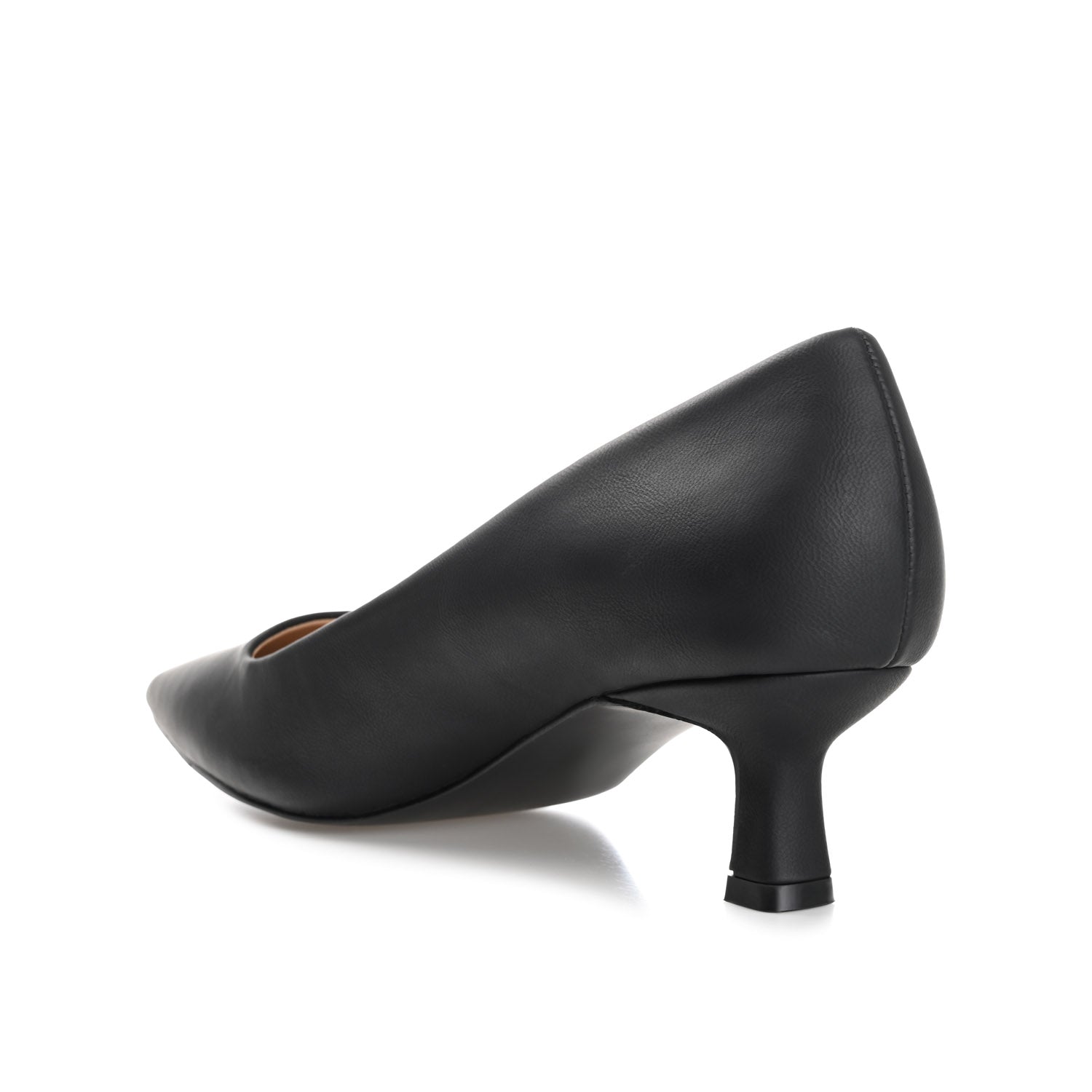CELICA KITTEN HEELS IN VEGAN LEATHER - Black PU