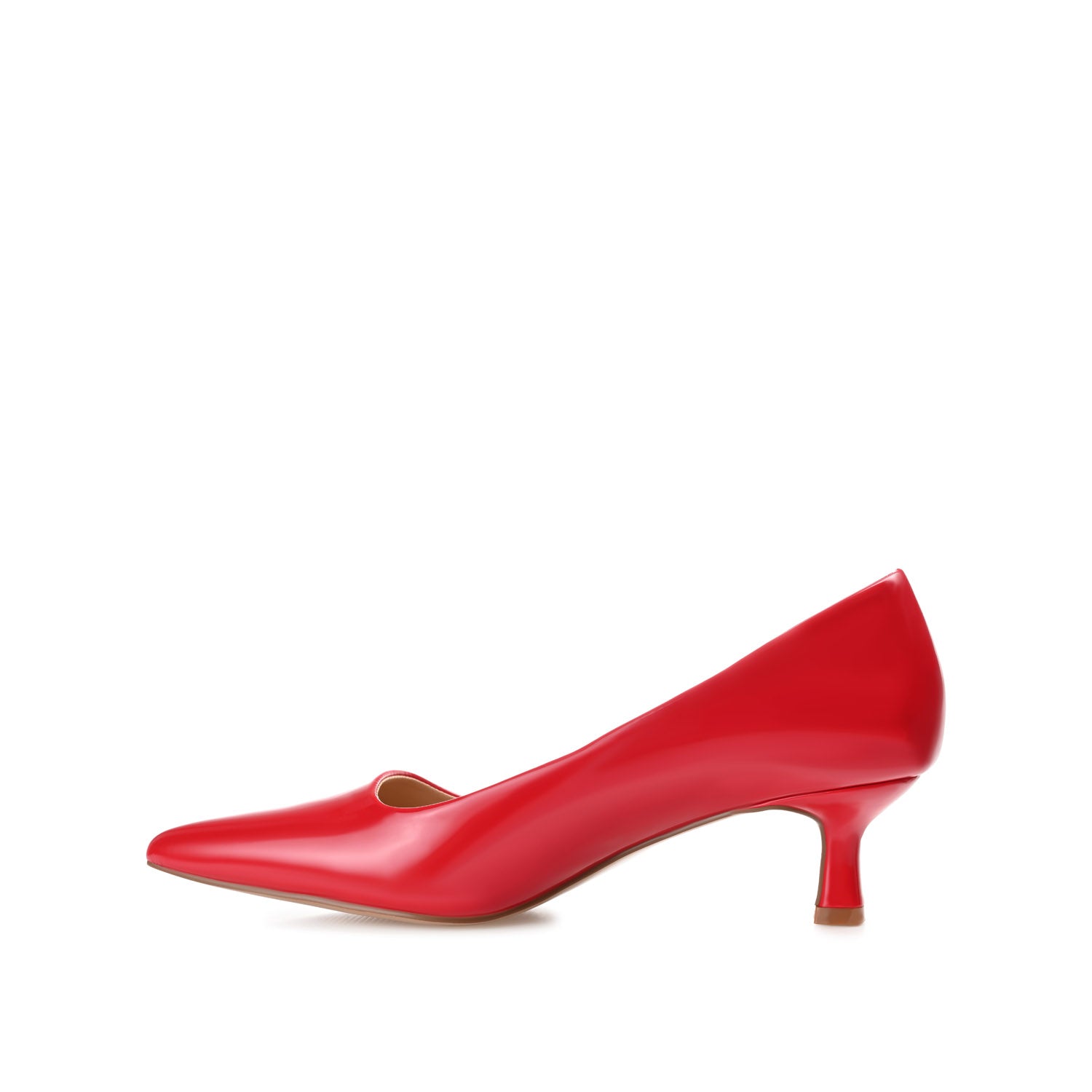 CELICA KITTEN HEELS IN VEGAN LEATHER - Red Patent