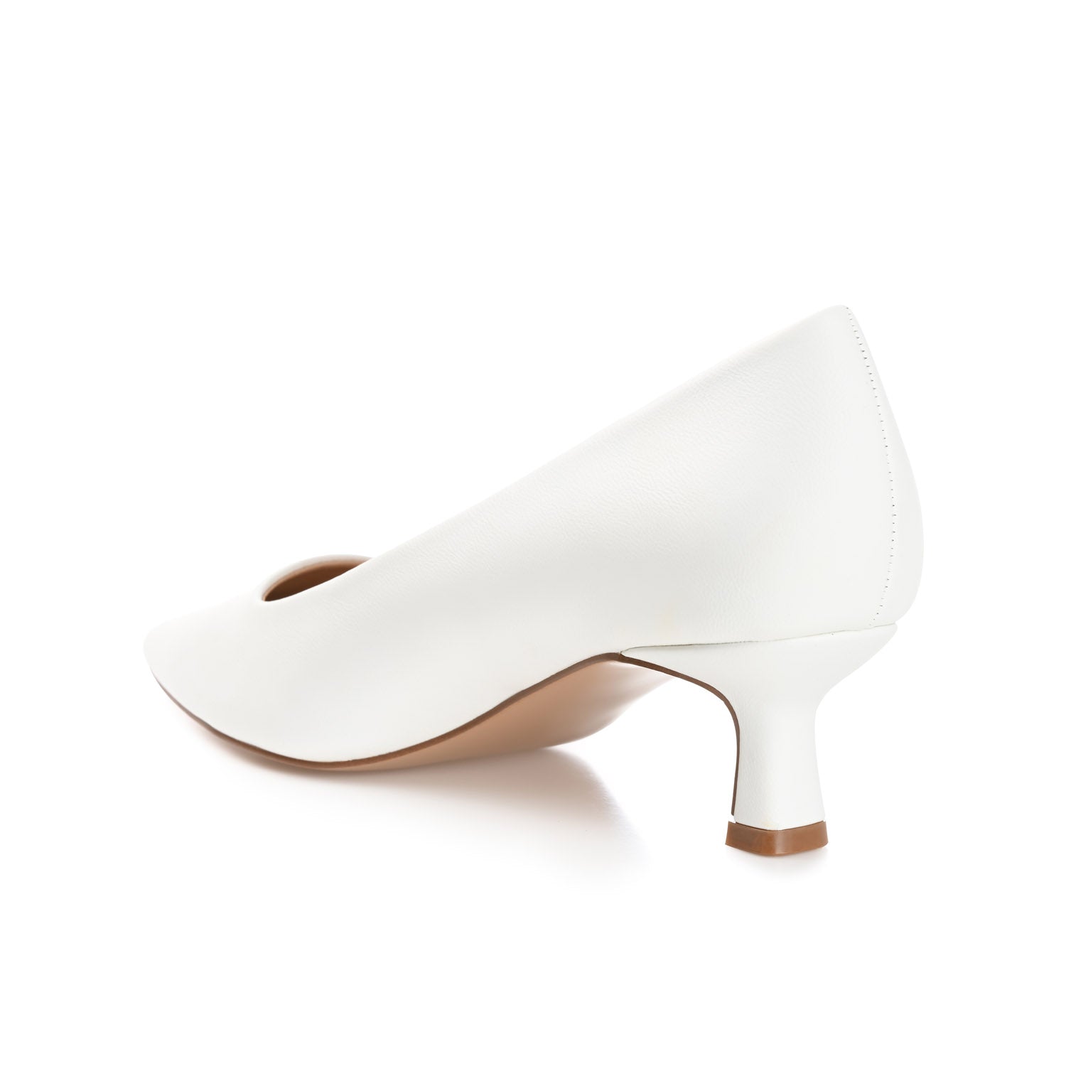 CELICA KITTEN HEELS IN VEGAN LEATHER - White PU