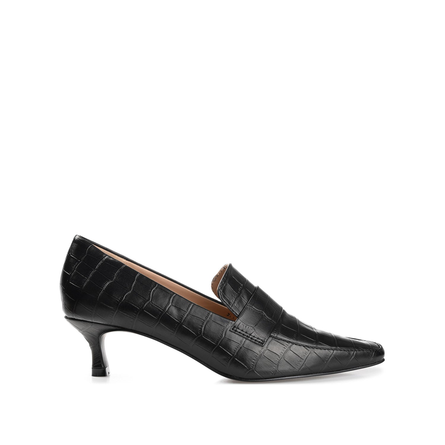 CELINA KITTEN HEEL LOAFERS IN WIDE - Black