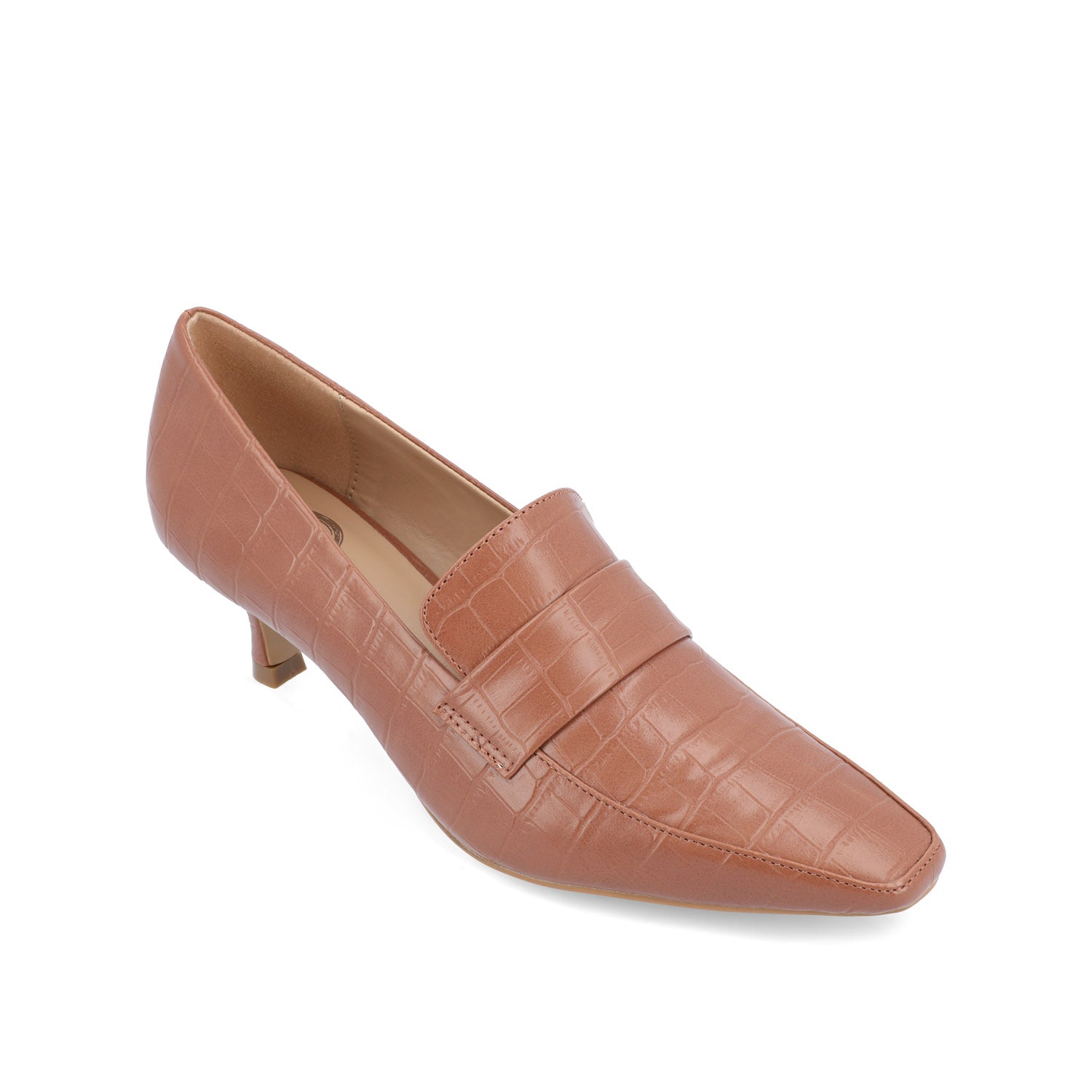 CELINA KITTEN HEEL LOAFERS IN WIDE - Brown