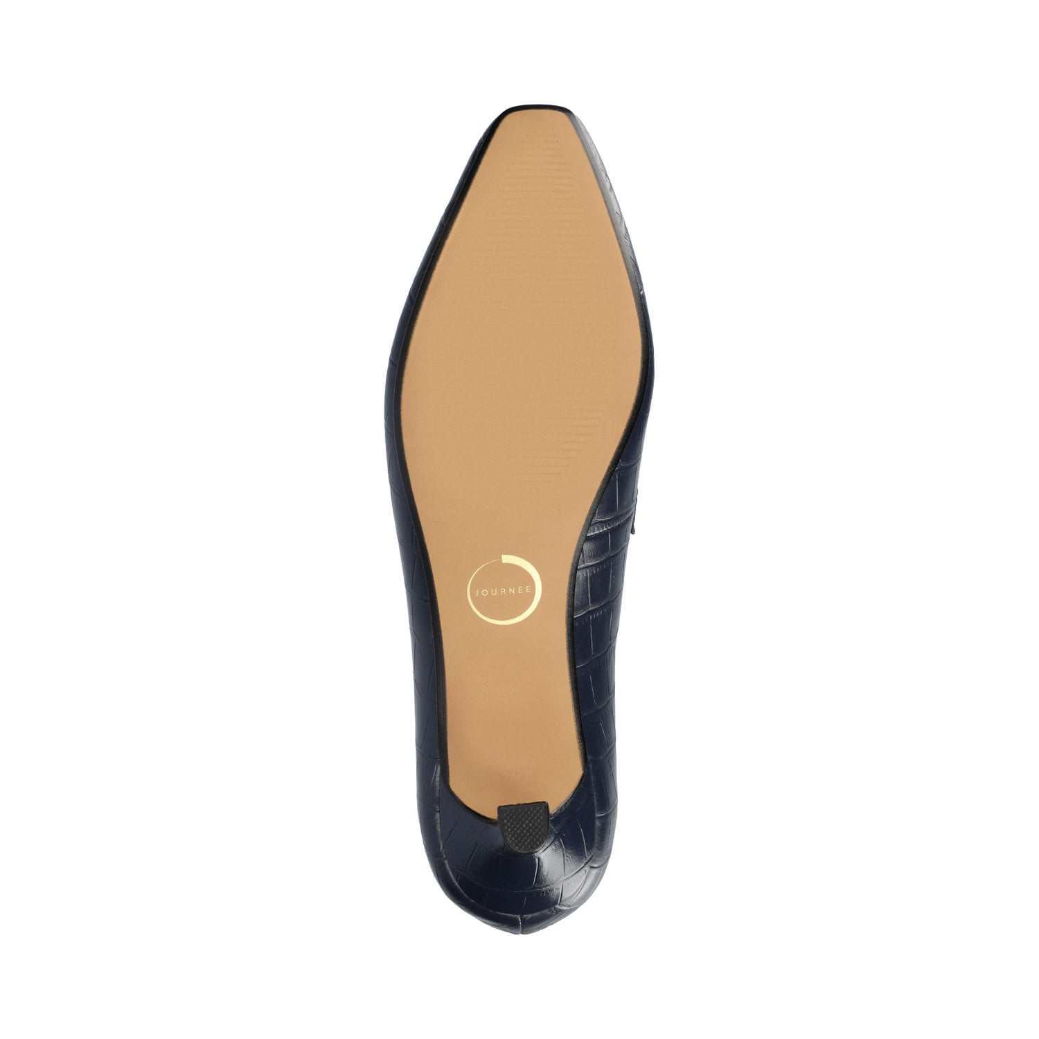 CELINA KITTEN LOAFER HEELS IN CROCO STATEMENT WIDE