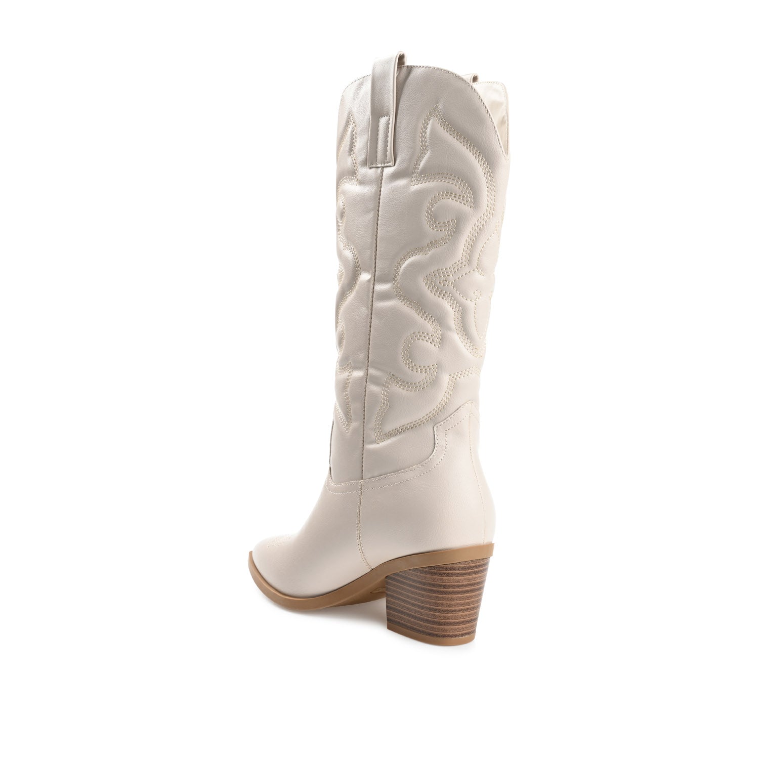 CHANTRY COWGIRL BOOTS IN VEGAN LEATHER - Beige PU