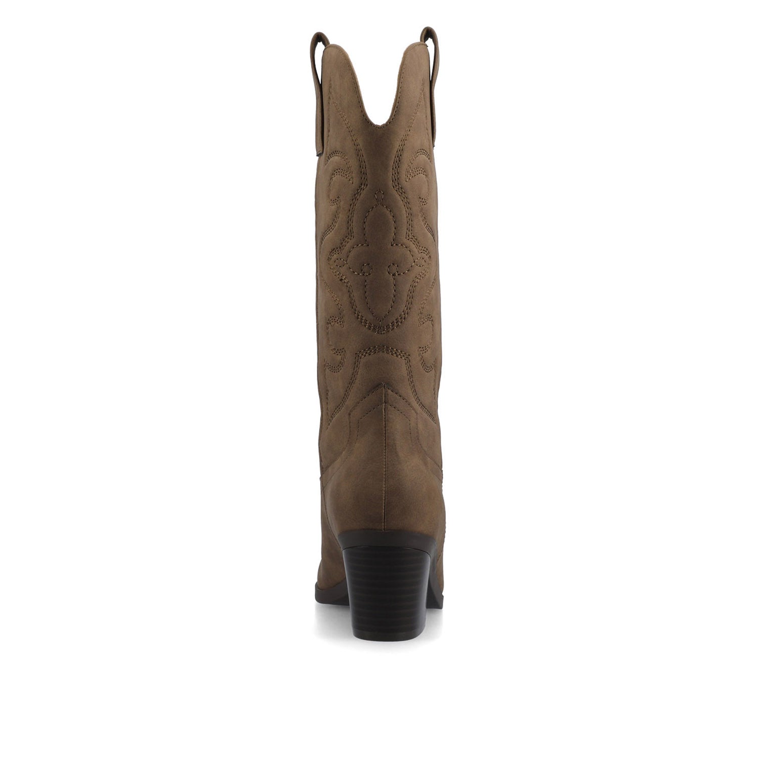 CHANTRY COWGIRL VEGAN LEATHER BOOTS IN WIDE CALF